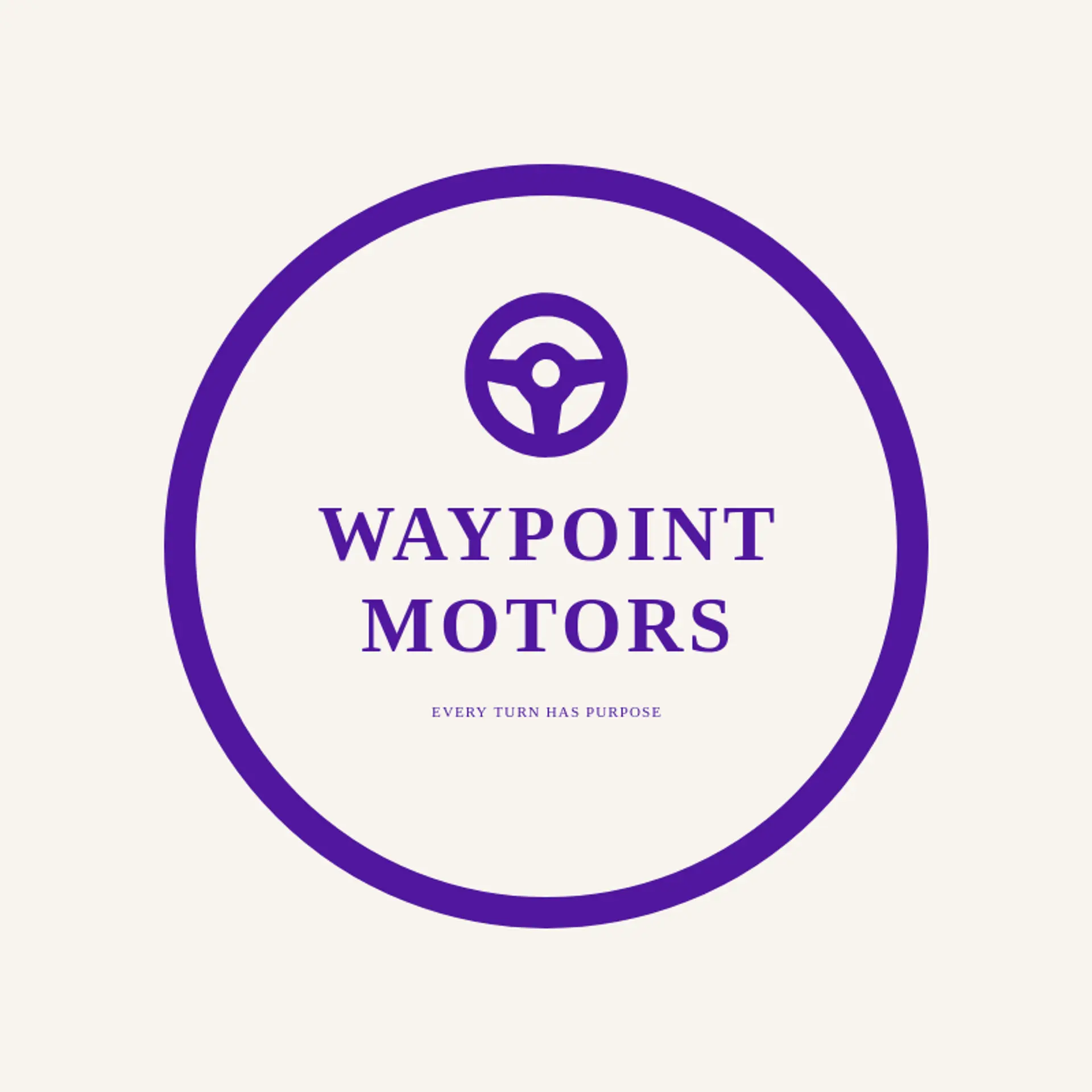 Waypoint Motors logo for steering wheel