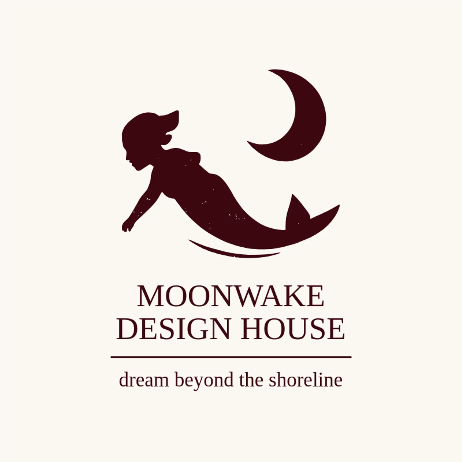 Moonwake Design House logo for mermaid