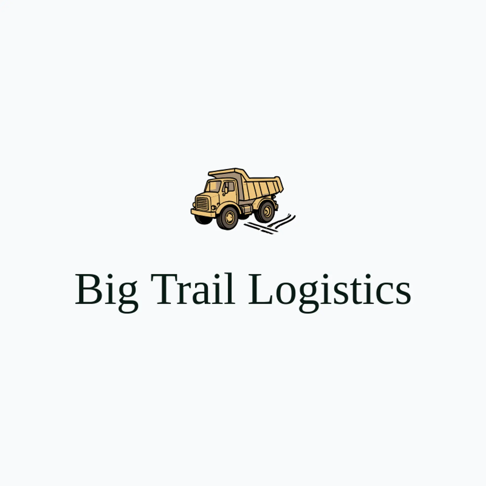 Big Trail Logistics logo for dump truck