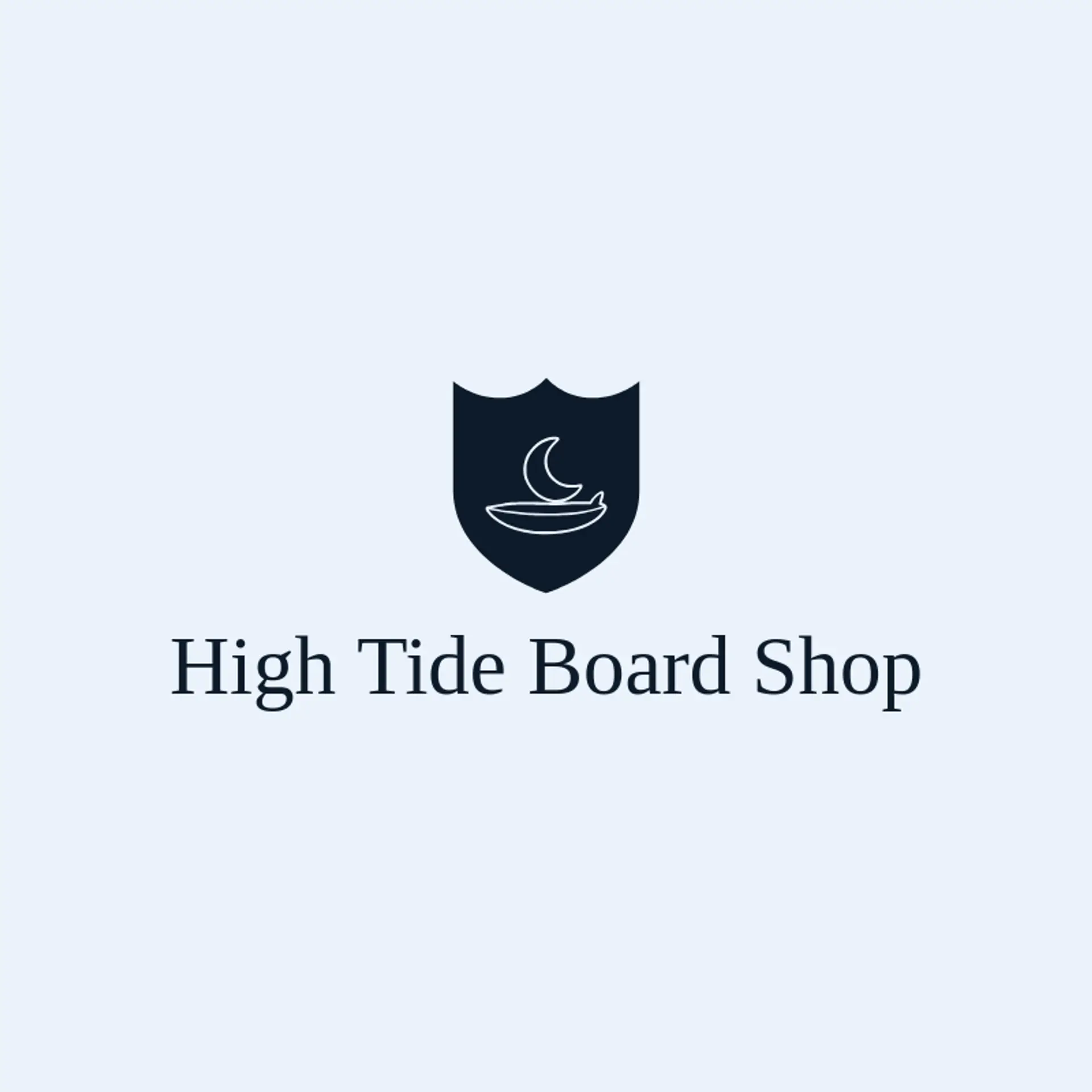 High Tide Board Shop logo for surfboard