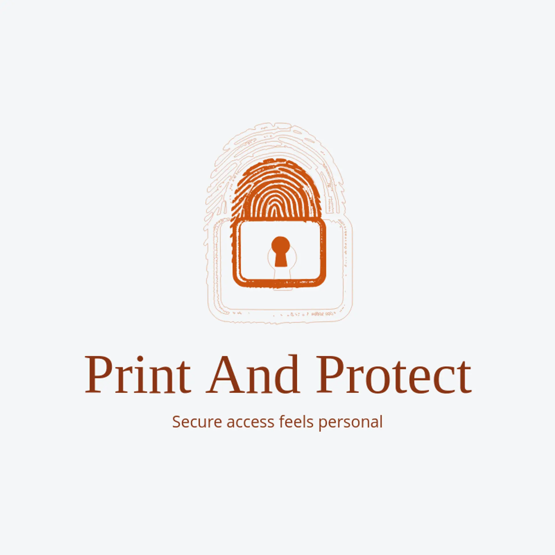 Print and Protect logo for lock