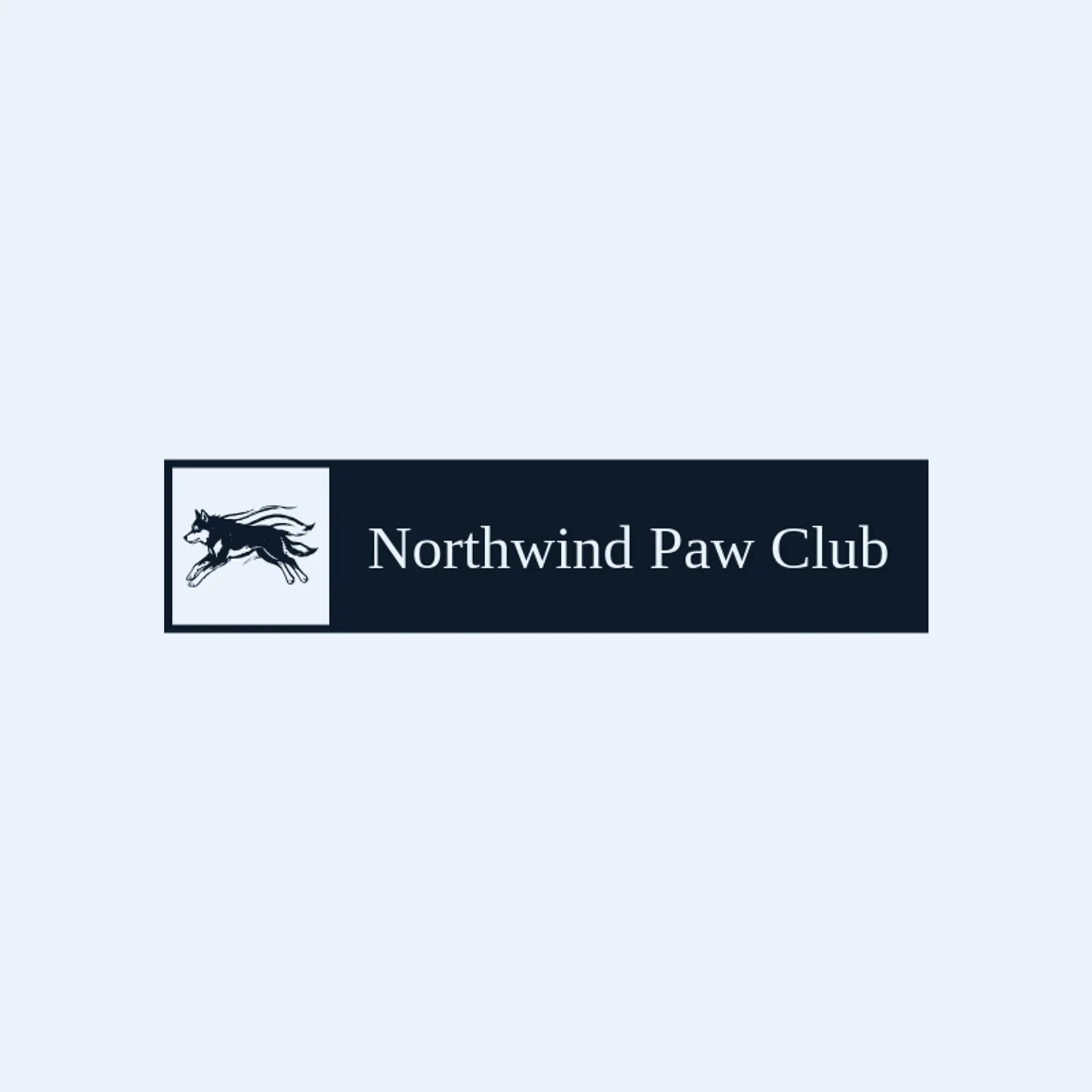 Northwind Paw Club logo for husky