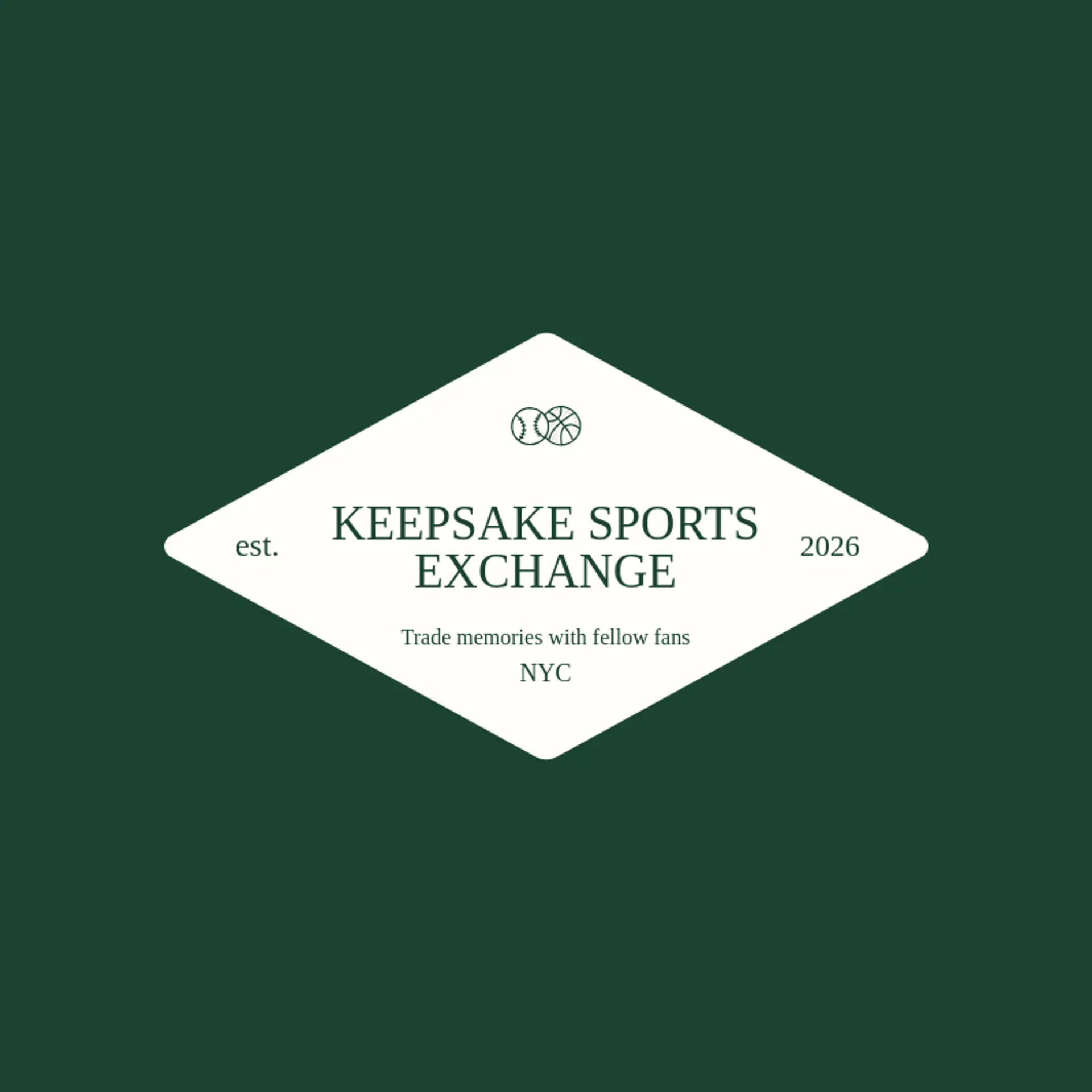 Keepsake Sports Exchange logo for sports card