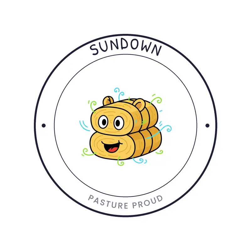 Hay bale playful farm logo