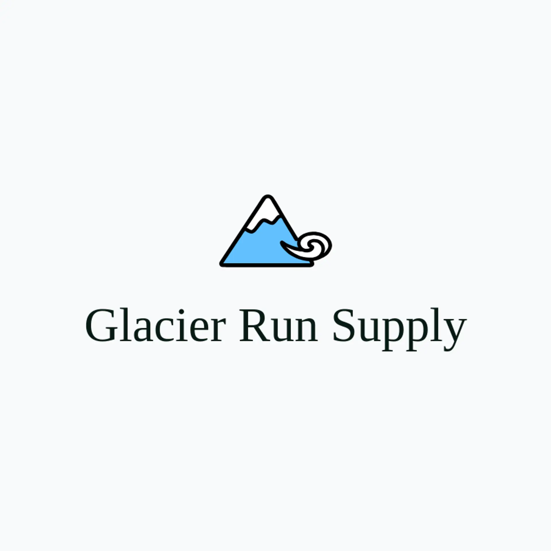 Glacier Run Supply logo for winter