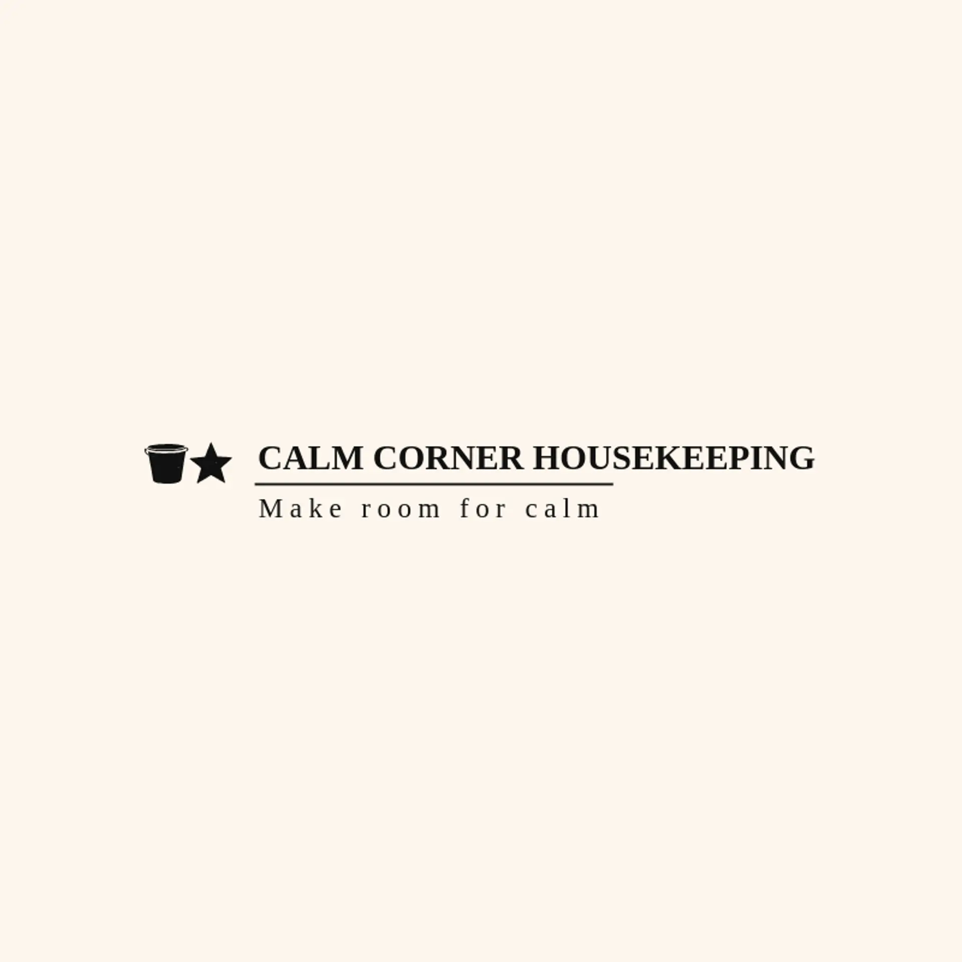 Calm Corner Housekeeping logo for housekeeping