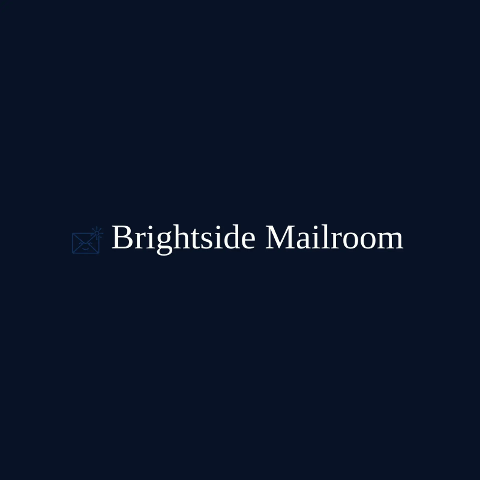 Brightside Mailroom logo for envelope