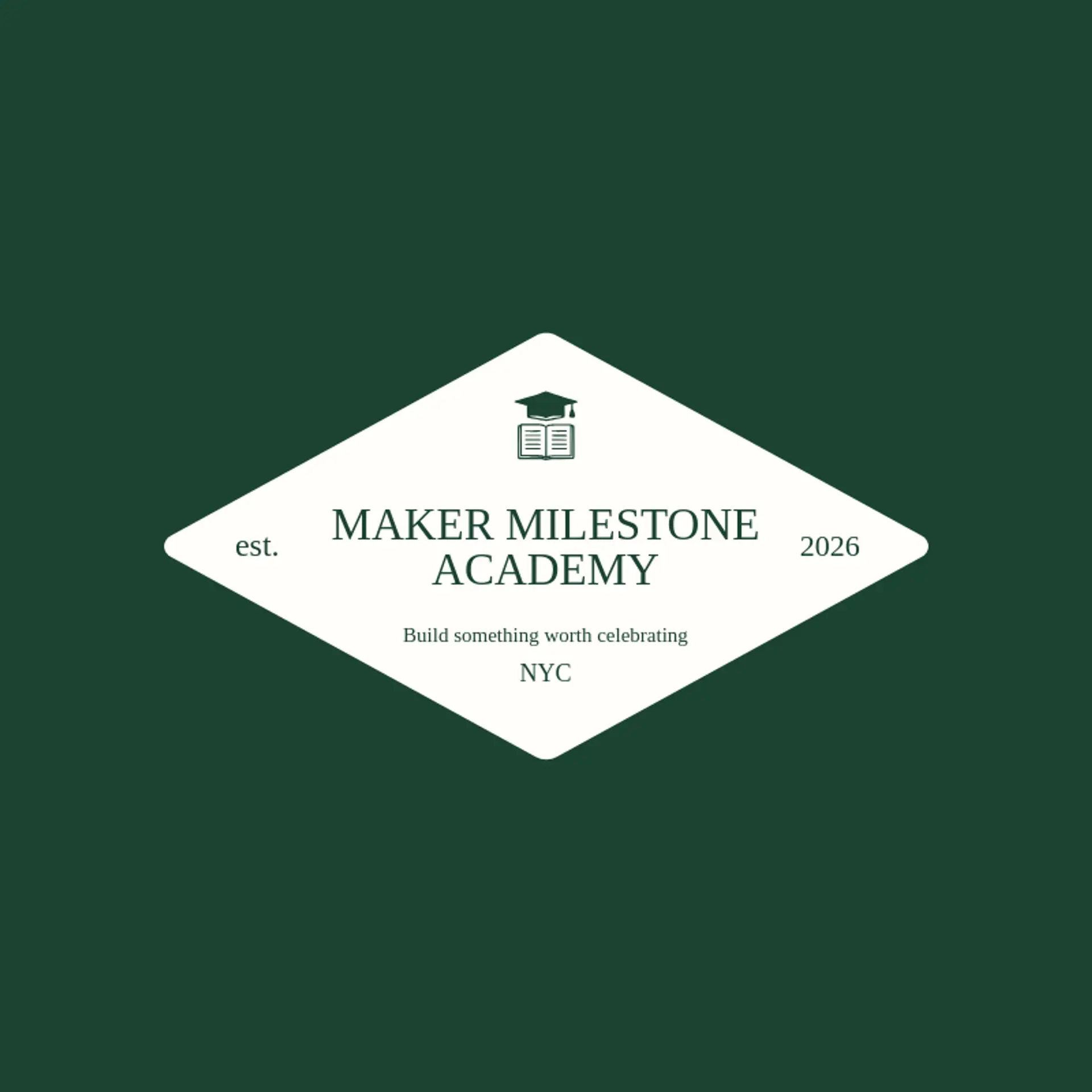 Maker Milestone Academy logo for graduation