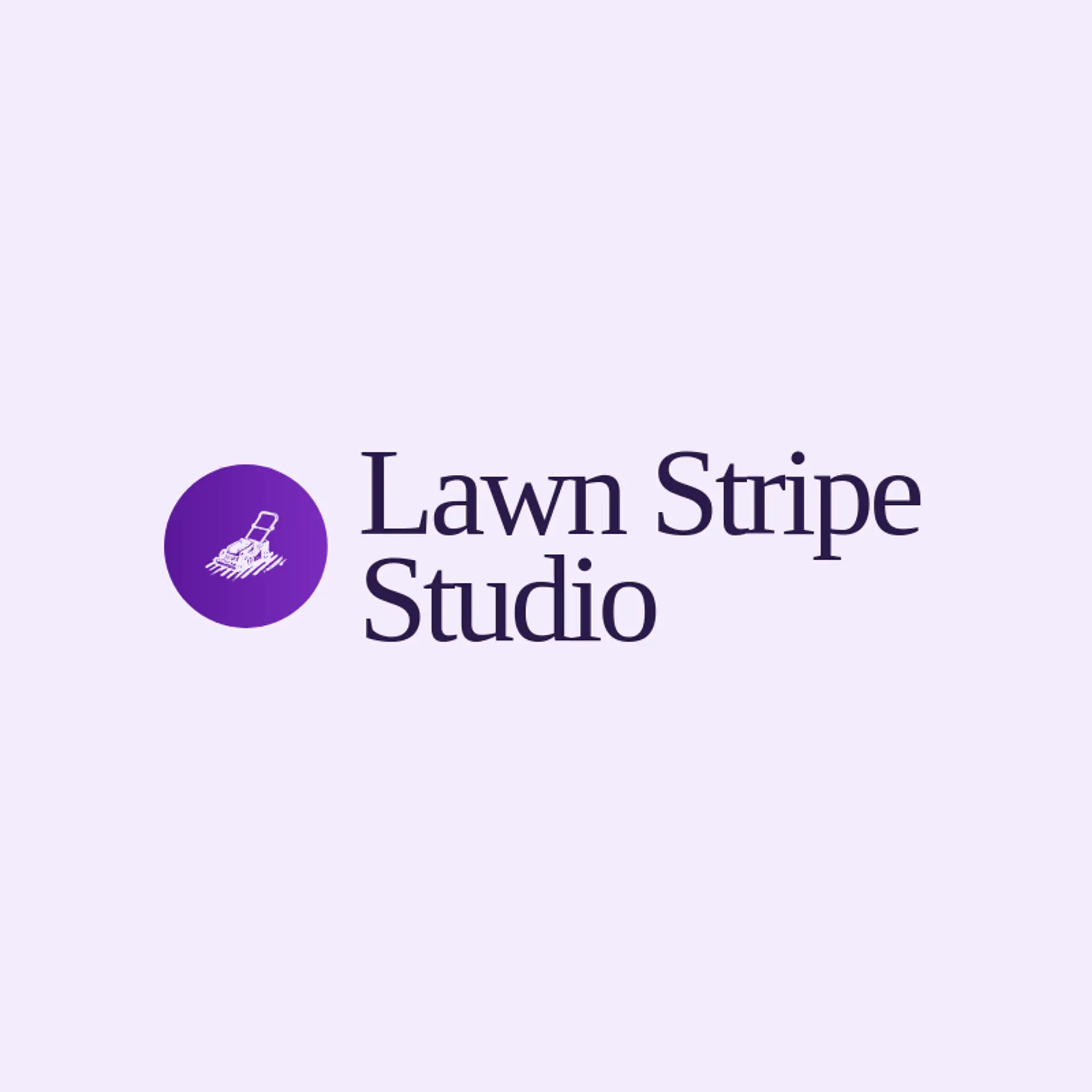 Lawn Stripe Studio logo for lawn mower