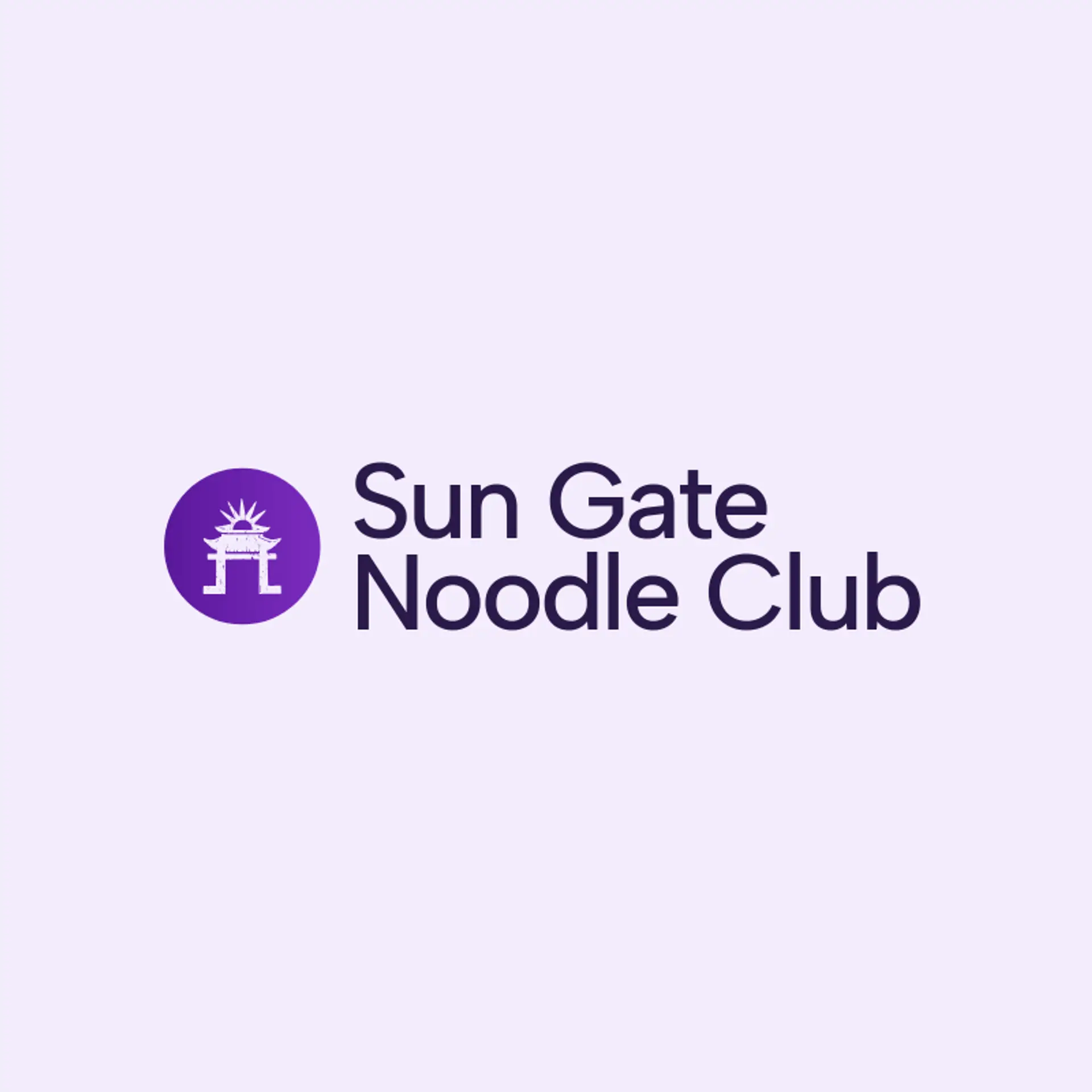 Sun Gate Noodle Club logo for chinese