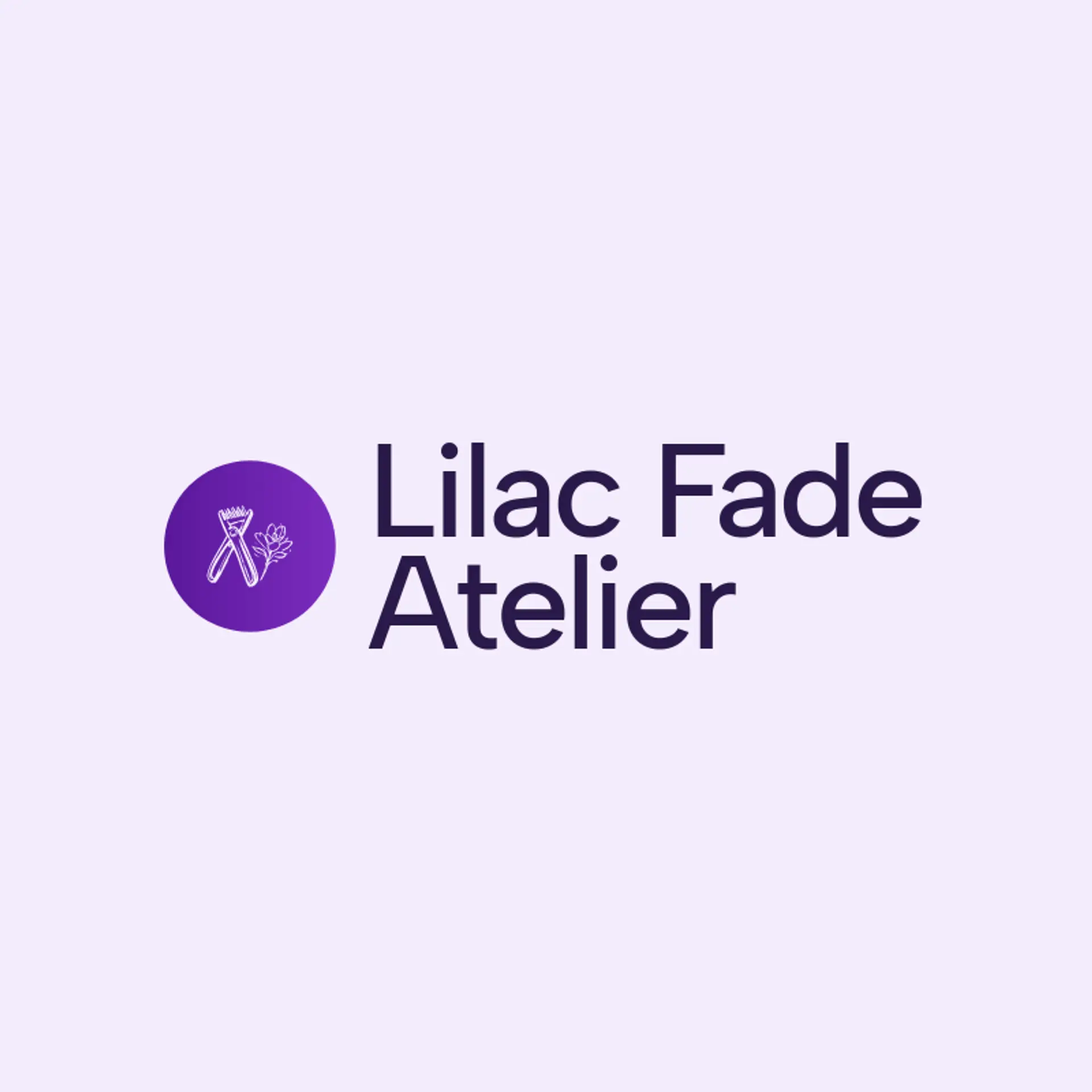 Lilac Fade Atelier logo for men salon