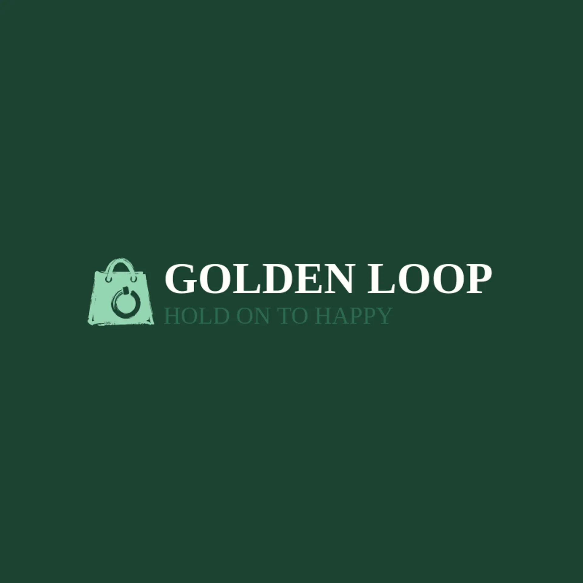 Golden Loop logo for shopping bag