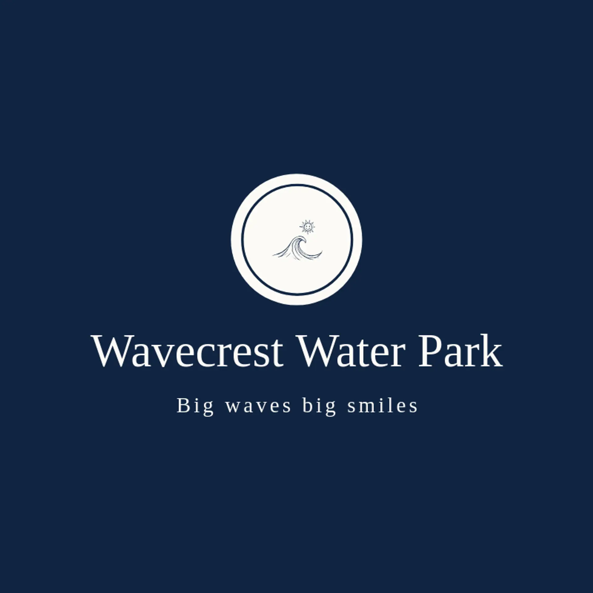 Wavecrest Water Park logo for water park