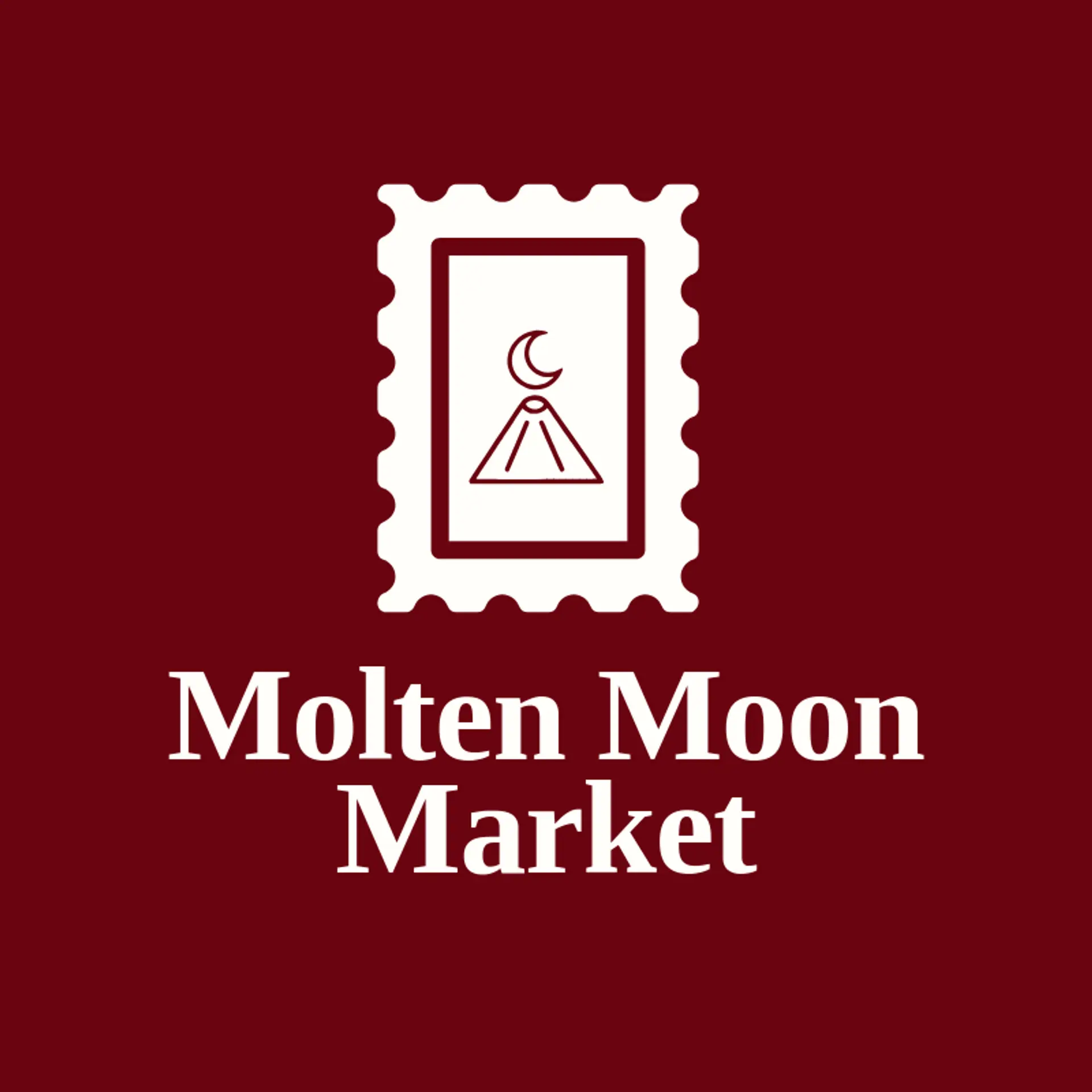 Molten Moon Market logo for volcano
