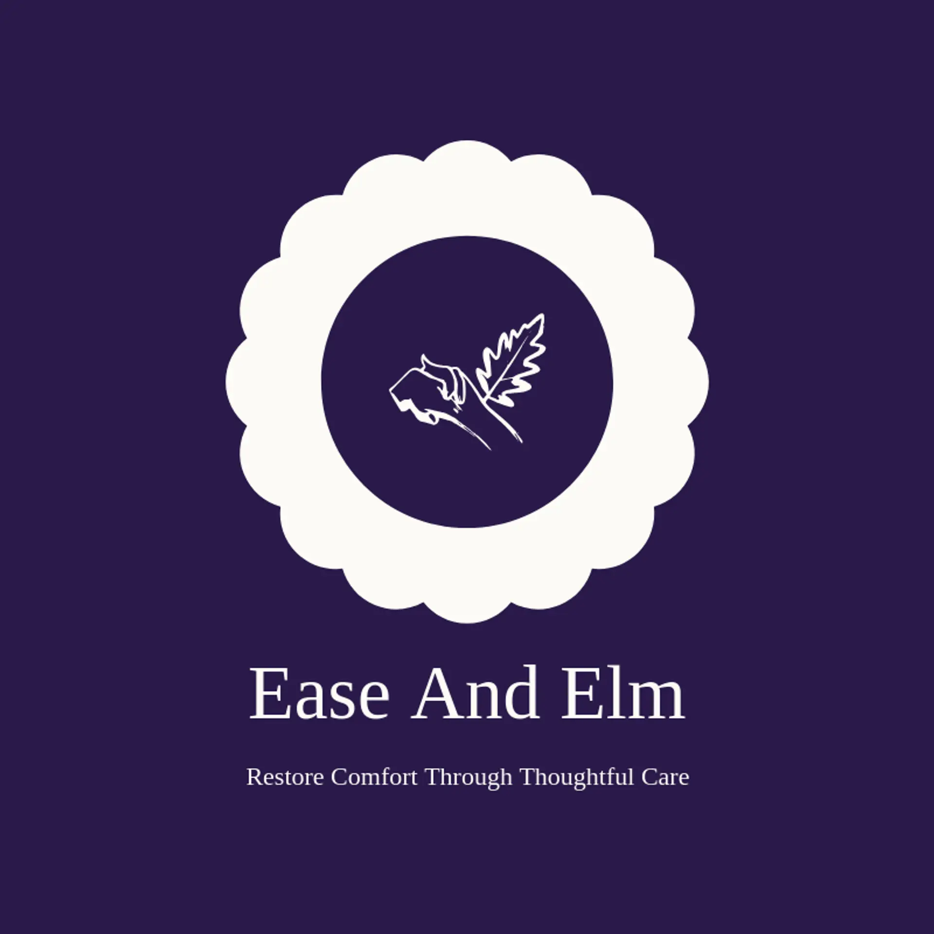 Ease and Elm logo for massage therapy