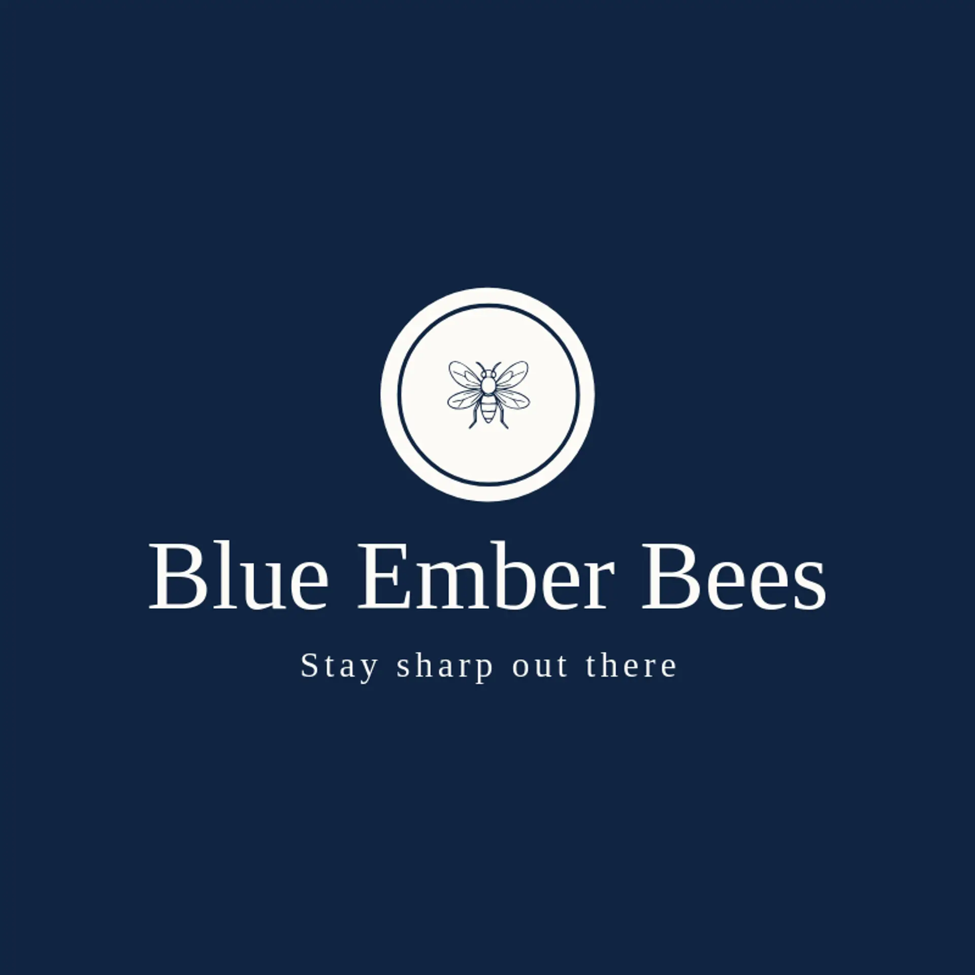 Blue Ember Bees logo for sting