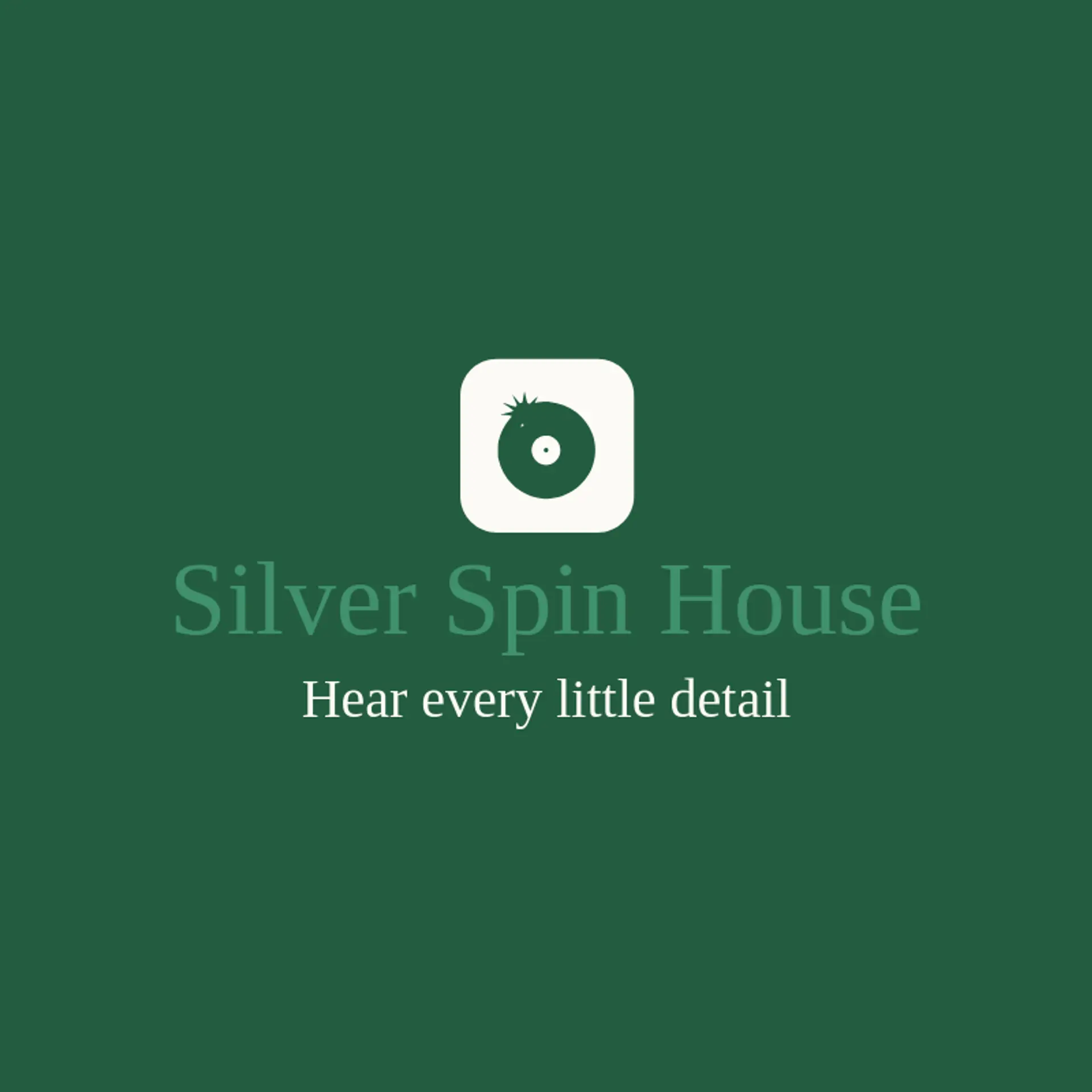 Silver Spin House logo for vinyl