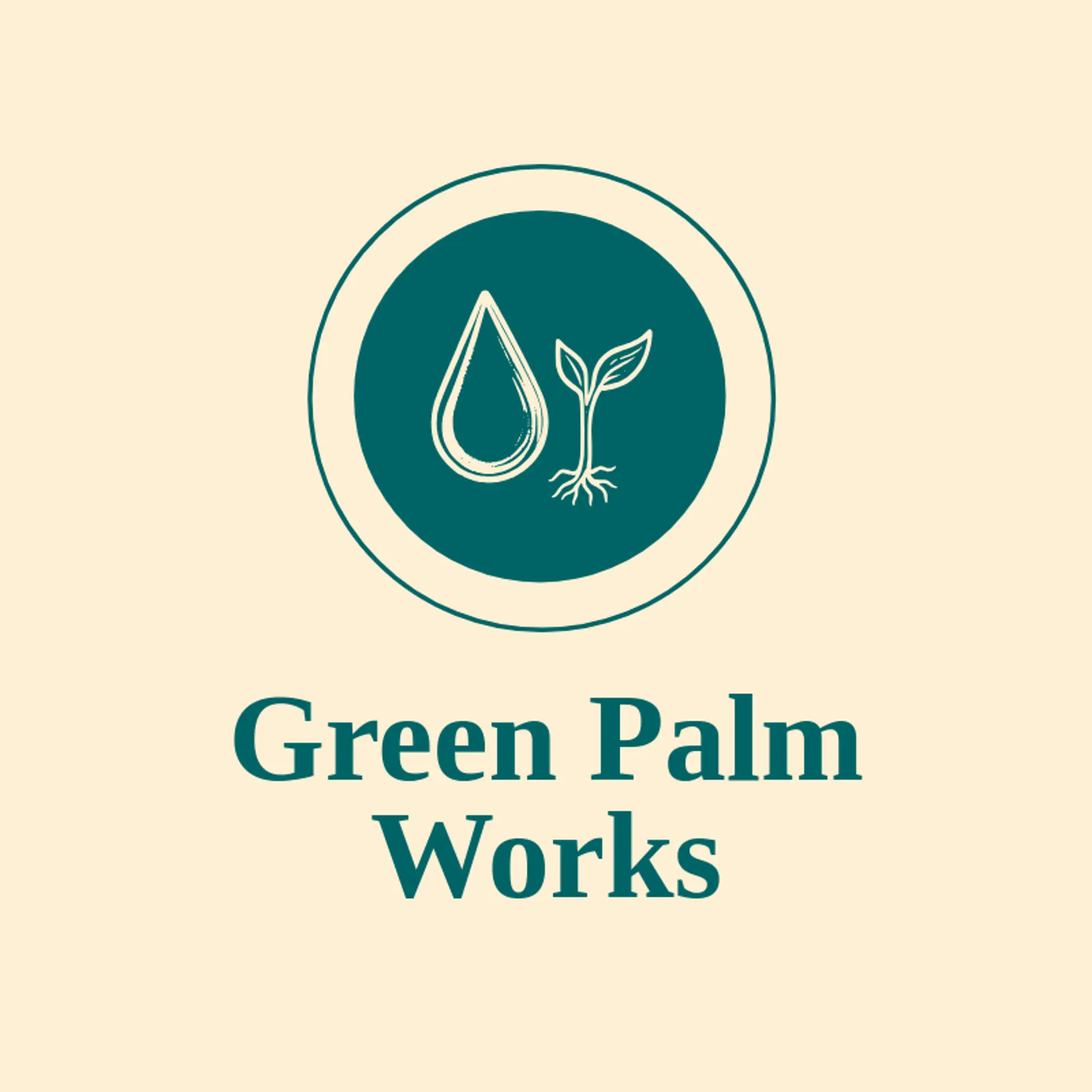 Green Palm Works logo for hand sanitizer