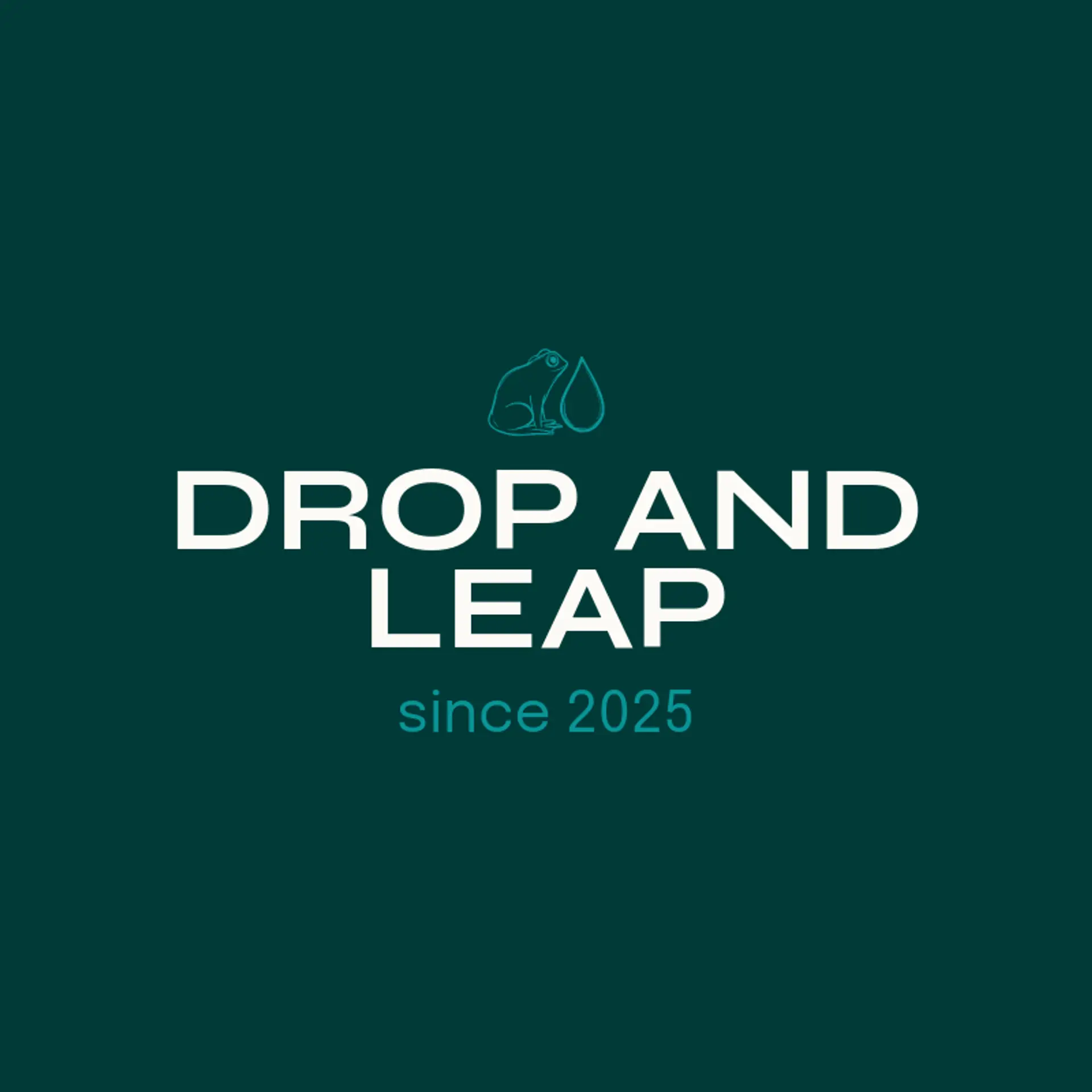 Drop And Leap logo for frog