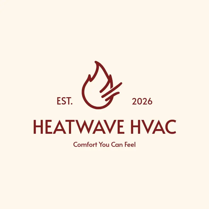 The HVAC name HeatWave HVAC as a branded logo with a single color icon