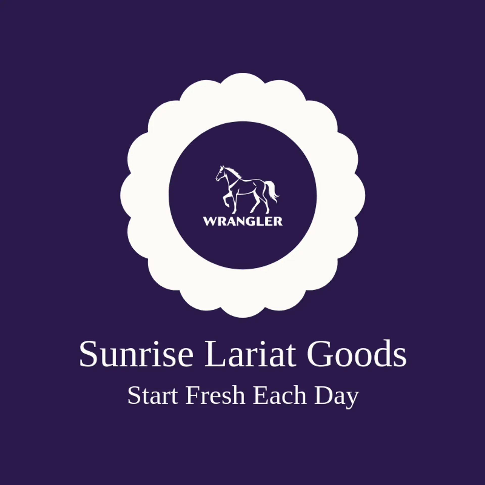 Sunrise Lariat Goods logo for wrangler