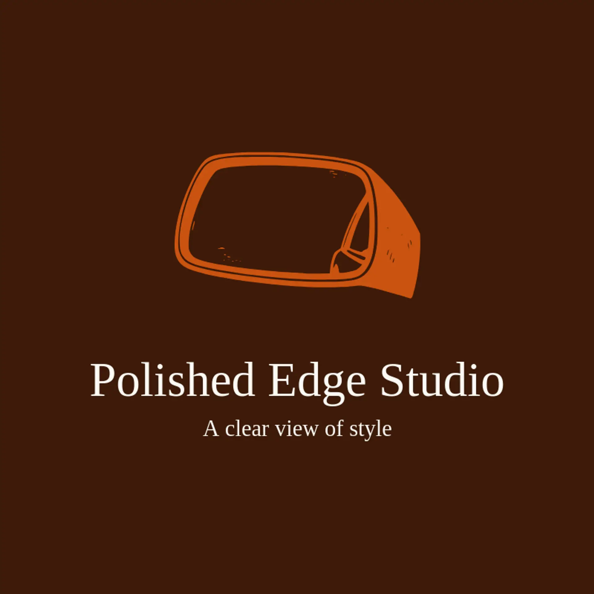 Polished Edge Studio logo for mirror