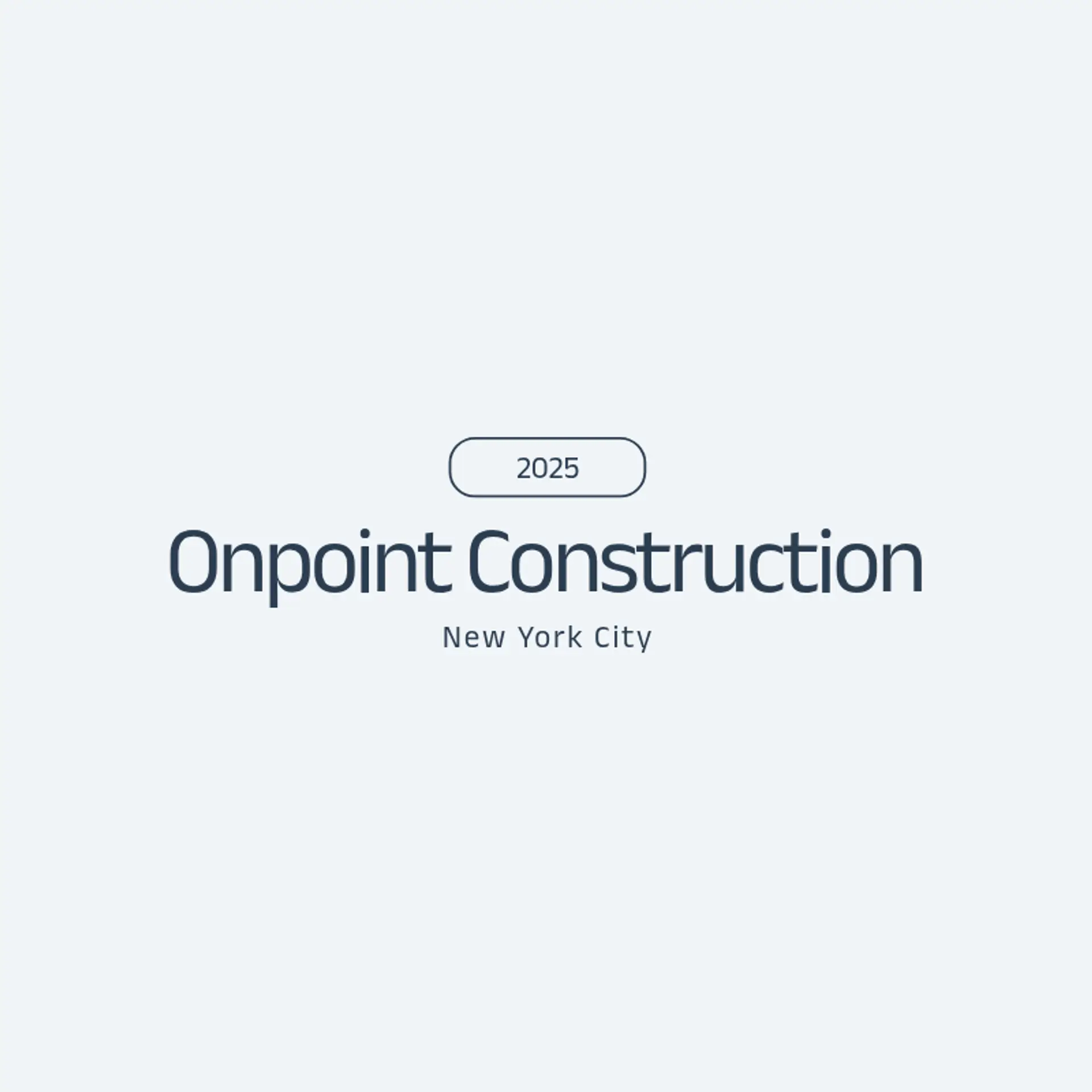 OnPoint Construction logo for construction