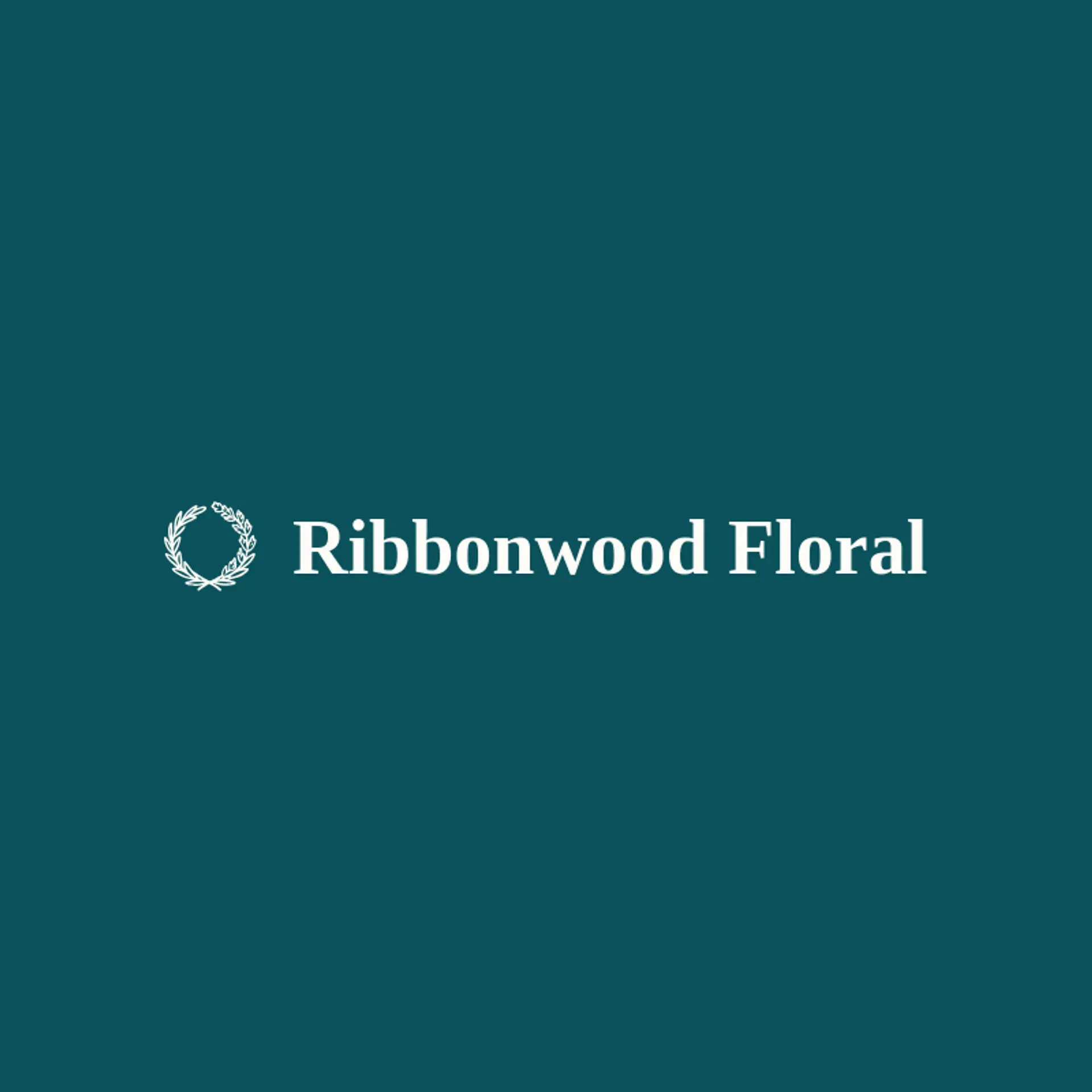 Ribbonwood Floral logo for wreath
