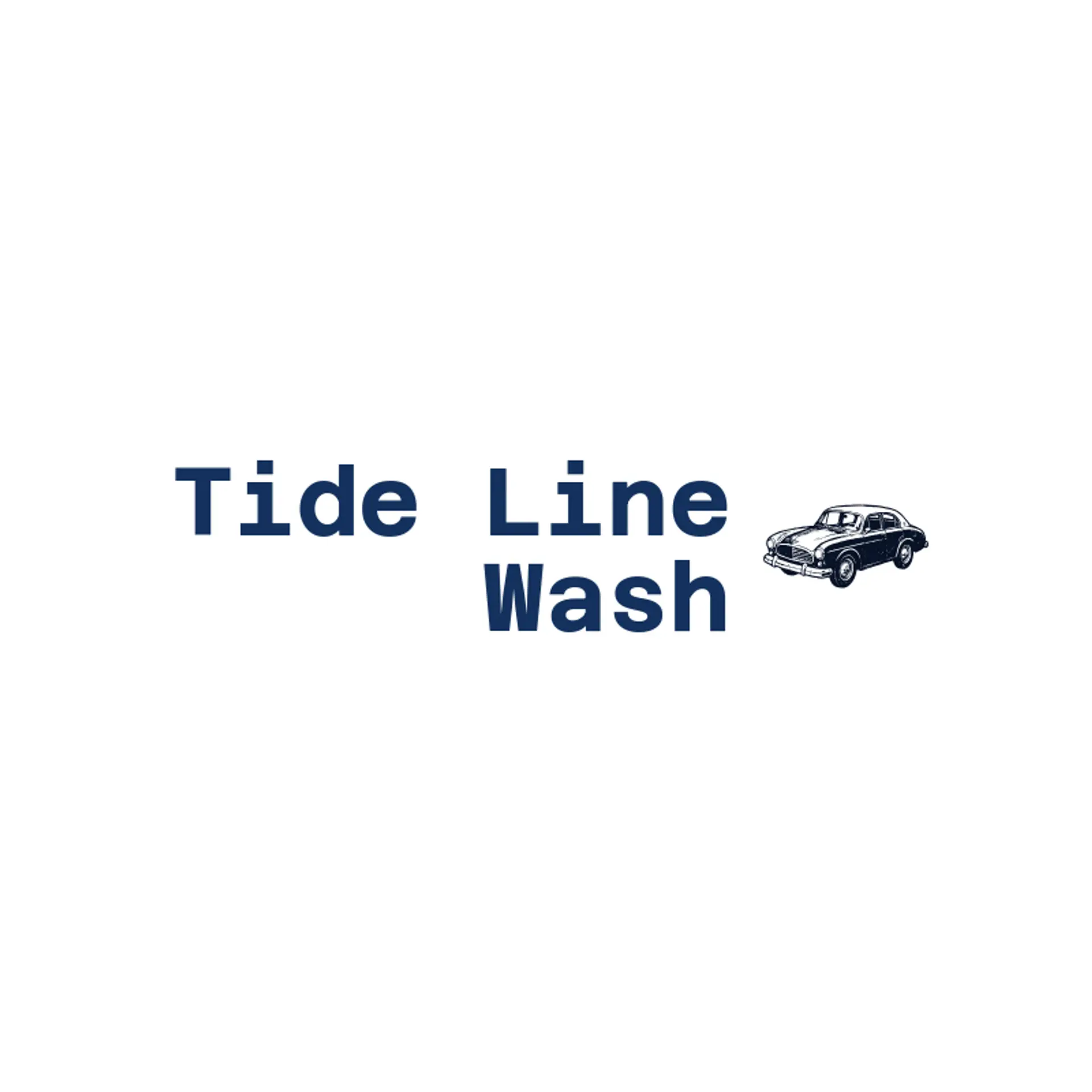 Tide Line Wash logo for car wash