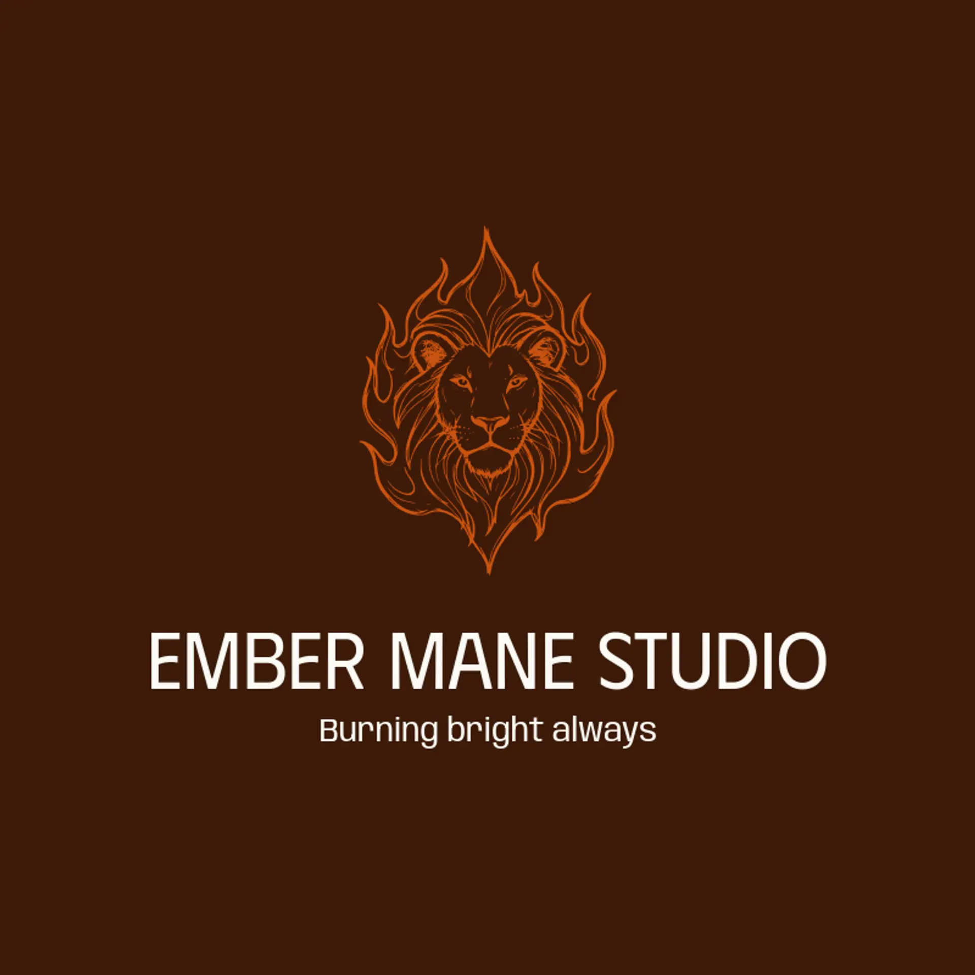 Ember Mane Studio logo for lion