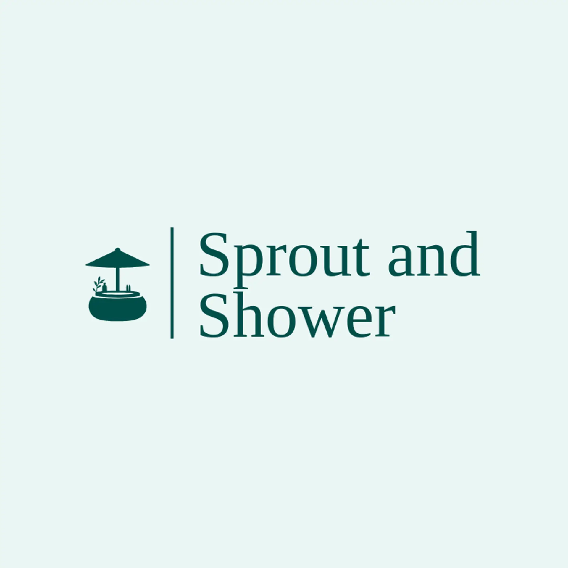 Sprout and Shower logo for umbrella