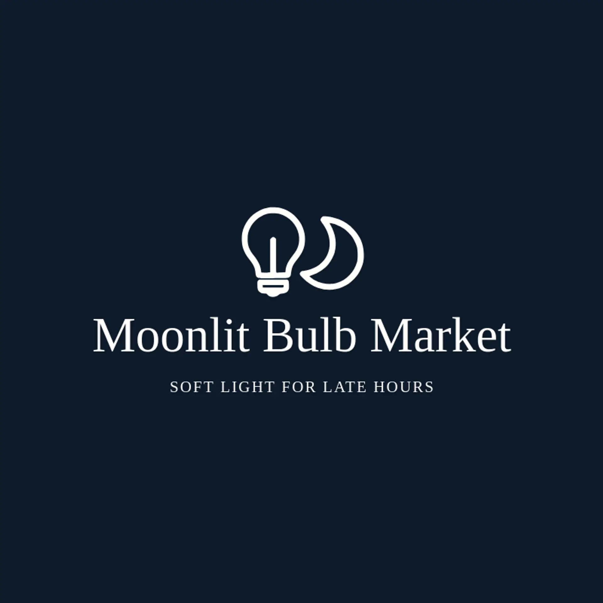 Moonlit Bulb Market logo for lightbulb