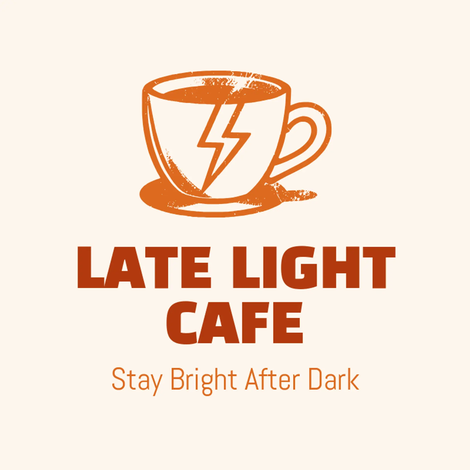 Late Light Cafe logo for cyber cafe