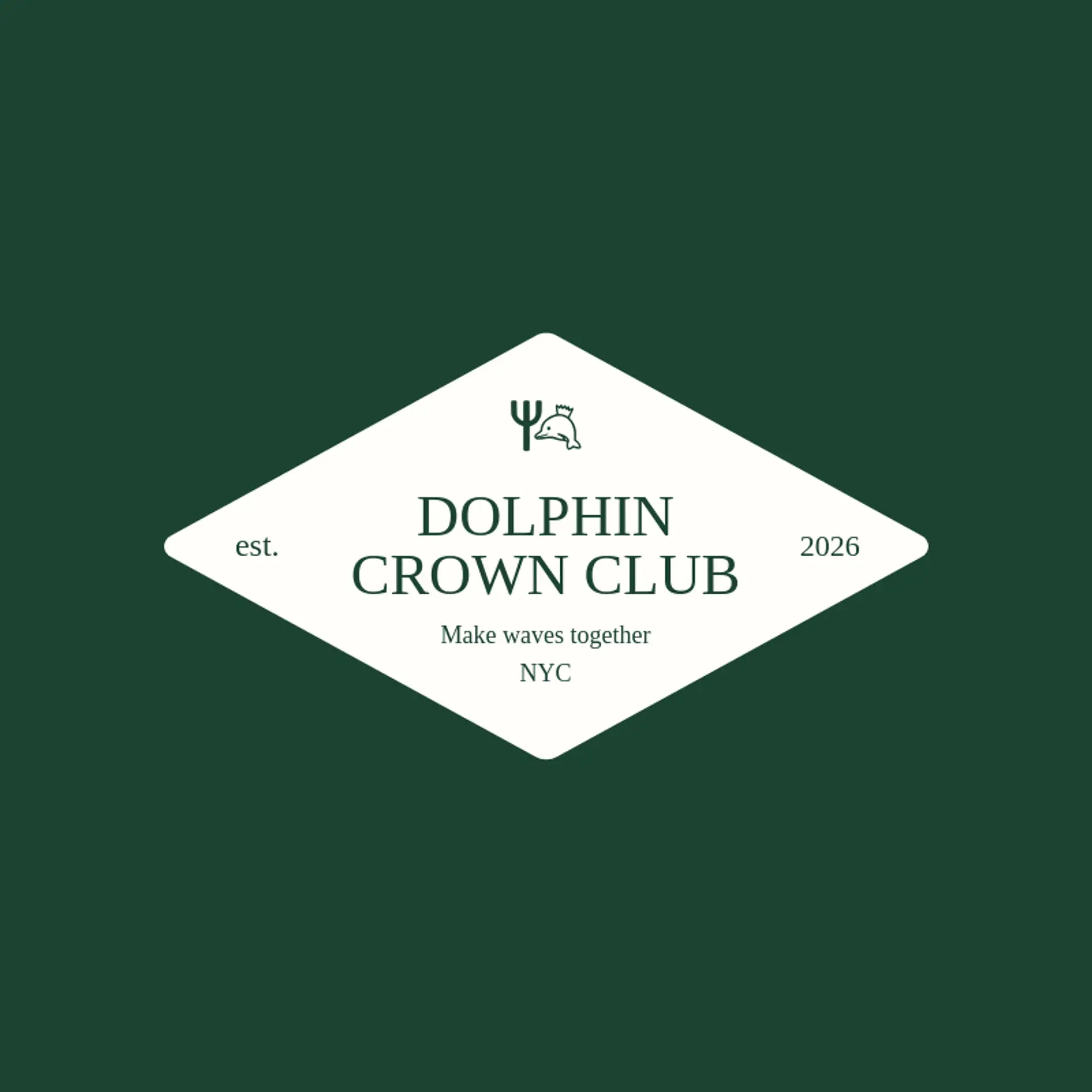 Dolphin Crown Club logo for trident