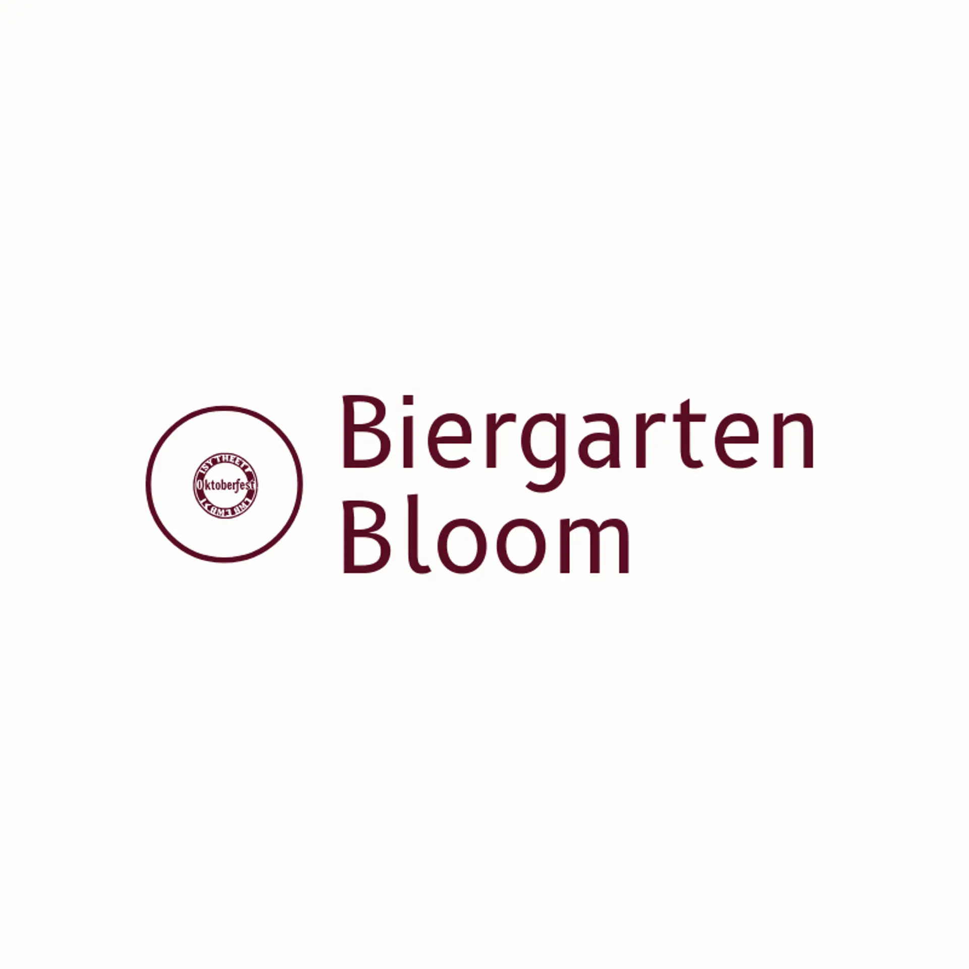 Biergarten Bloom logo for oktoberfest