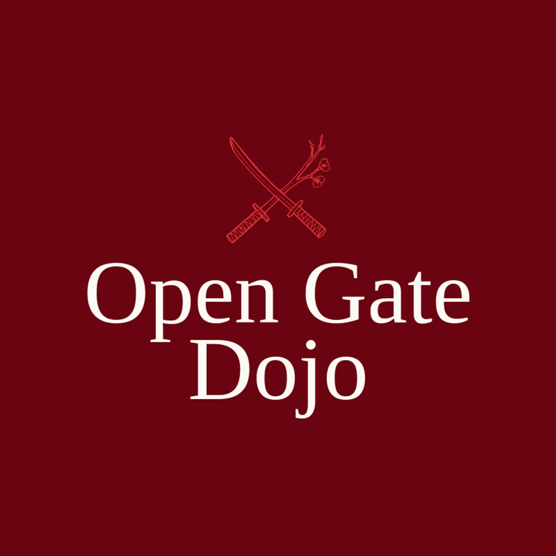 Open Gate Dojo logo for katana