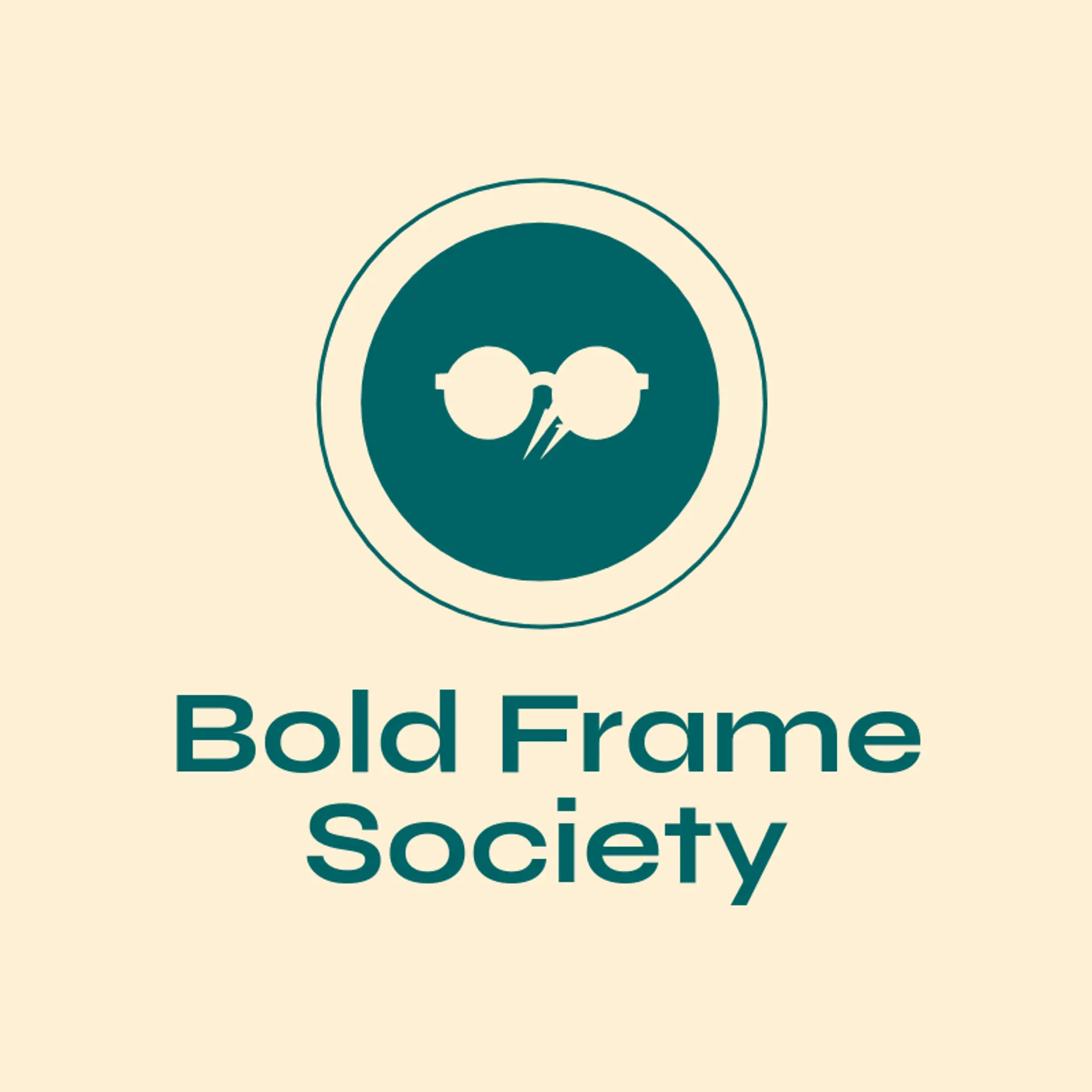Bold Frame Society logo for glasses