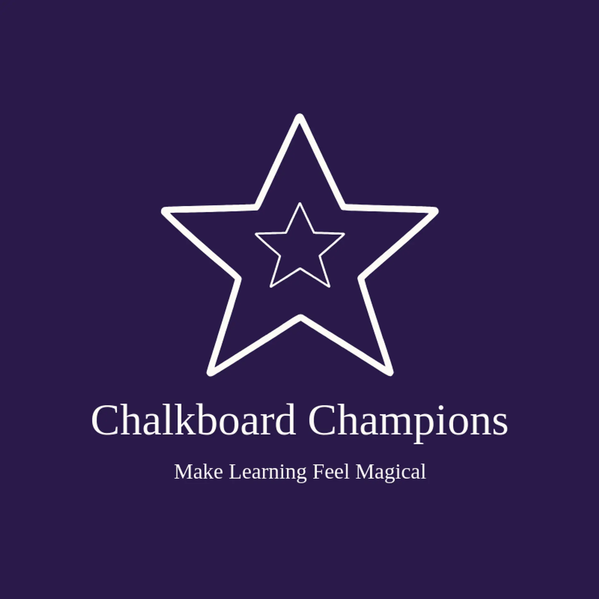 Chalkboard Champions logo for kindergarten