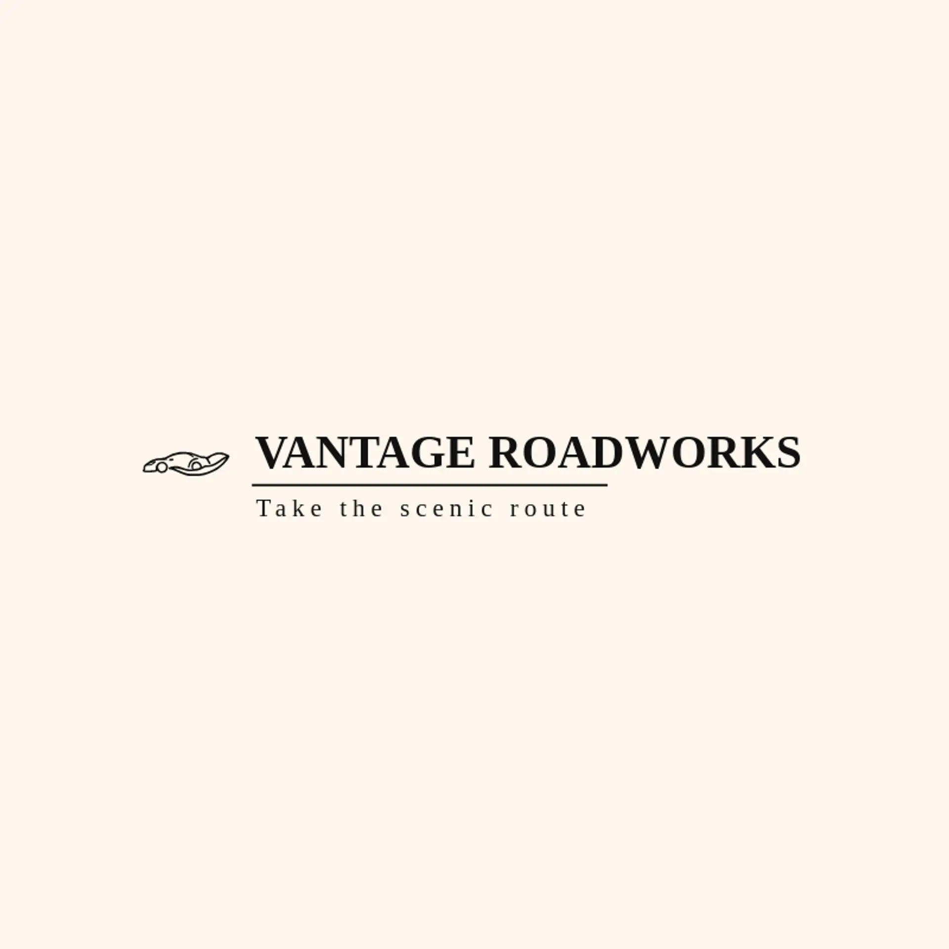 Vantage Roadworks logo for sports car