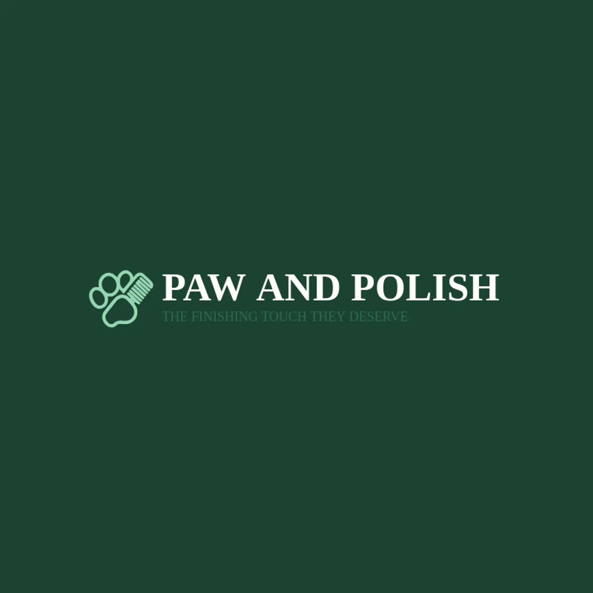 Paw and Polish logo for dog grooming