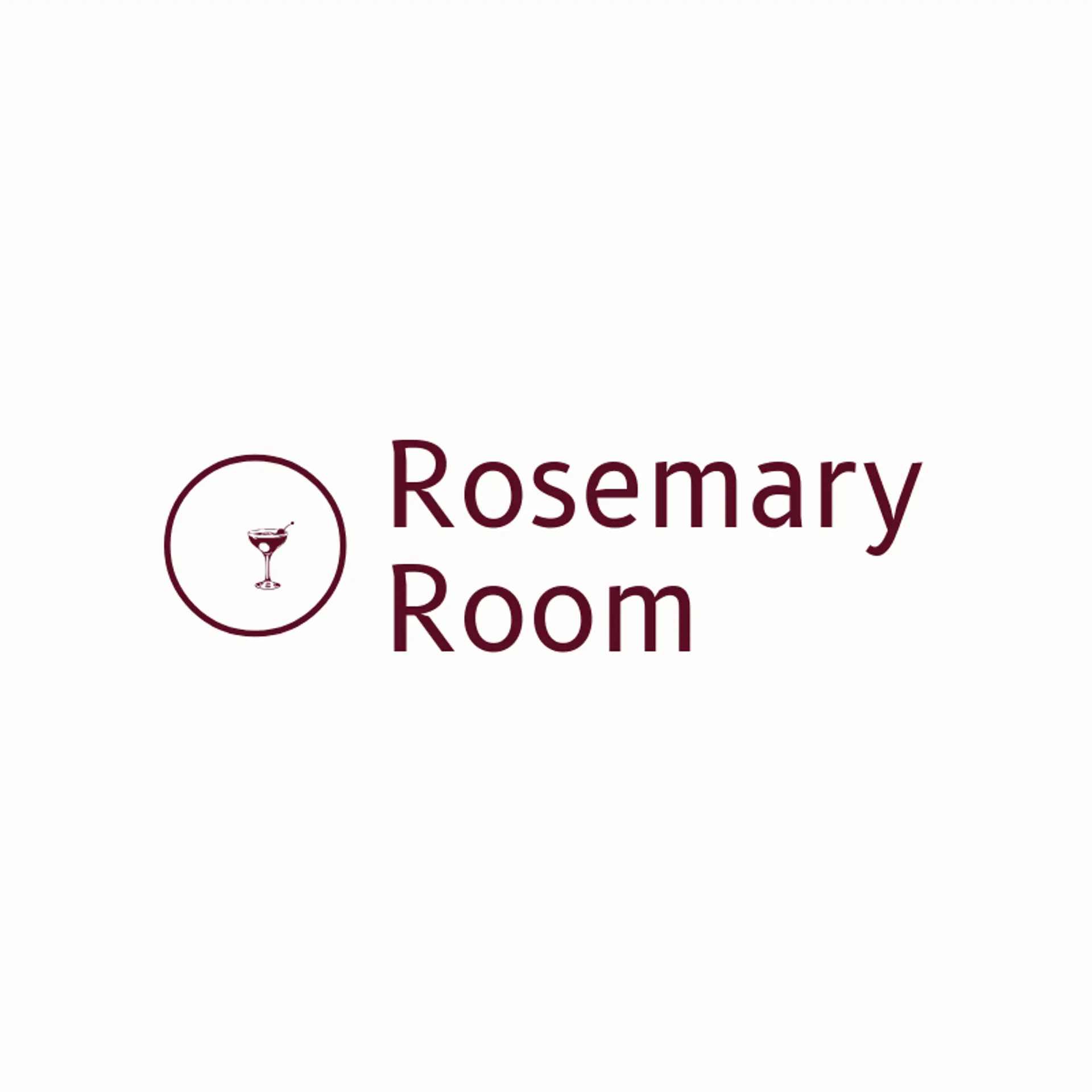 Rosemary Room logo for martini