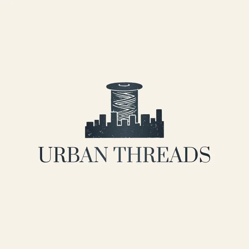 The streetwear name Urban Threads as a branded logo with a single color icon