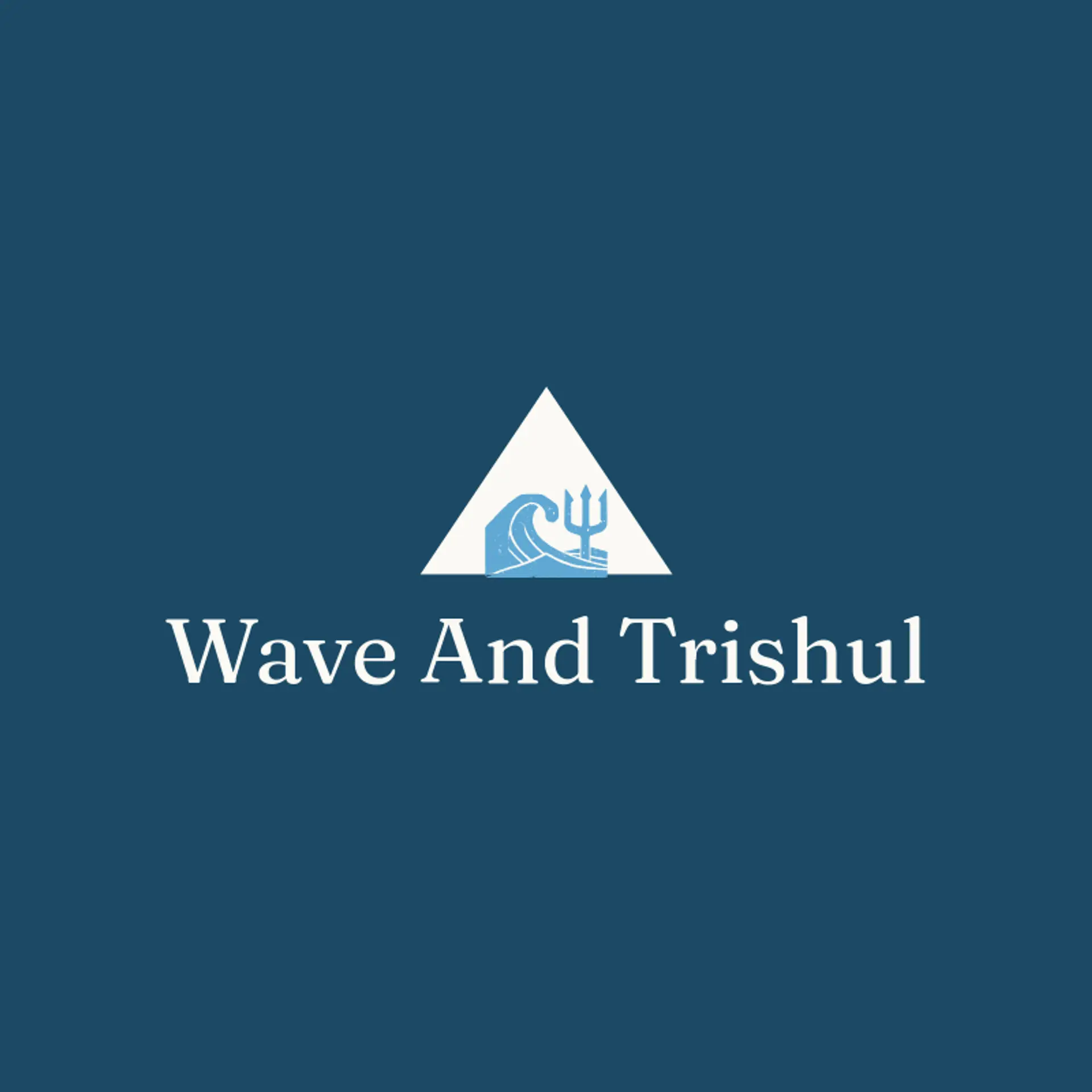 Wave and Trishul logo for trishul