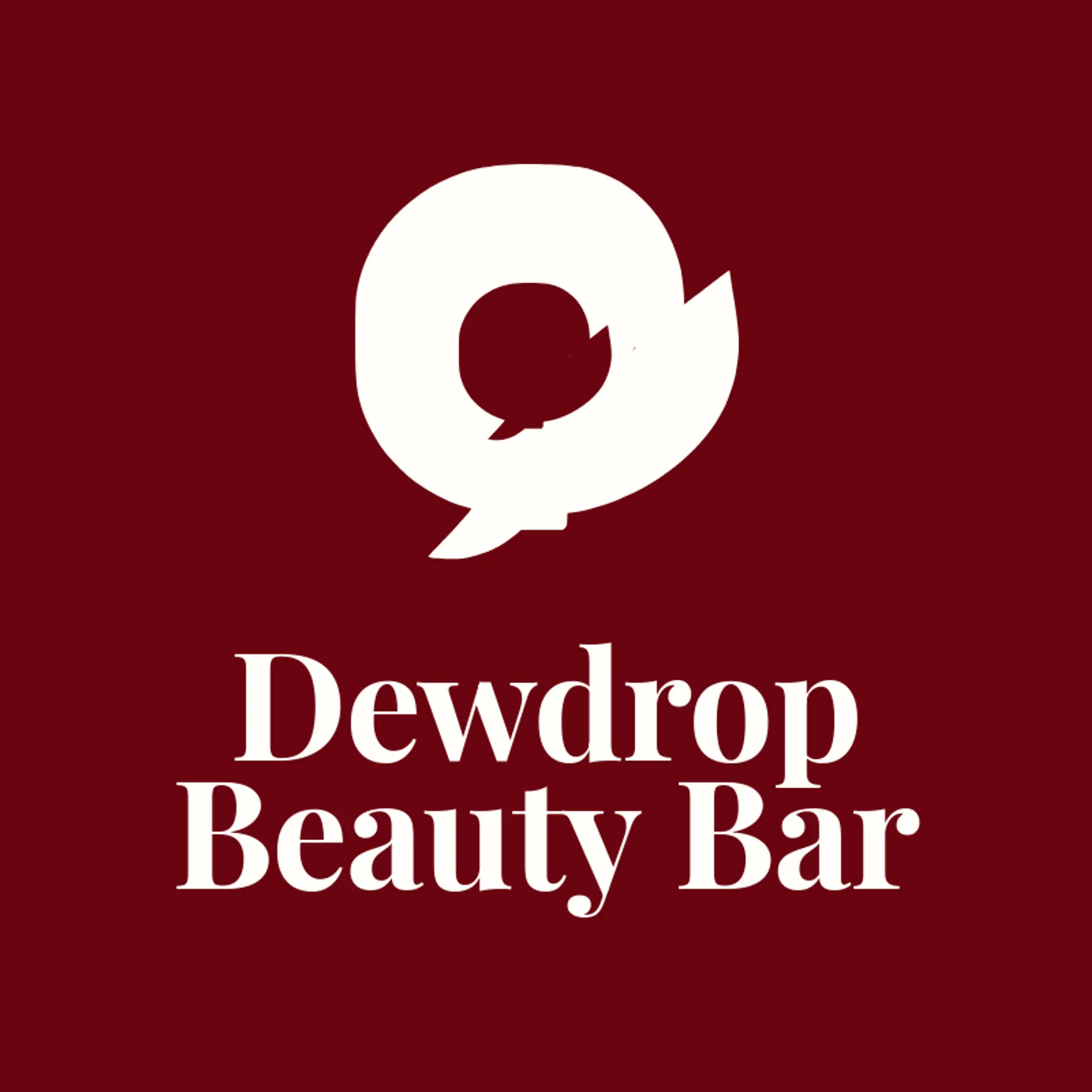 Dewdrop Beauty Bar logo for makeup