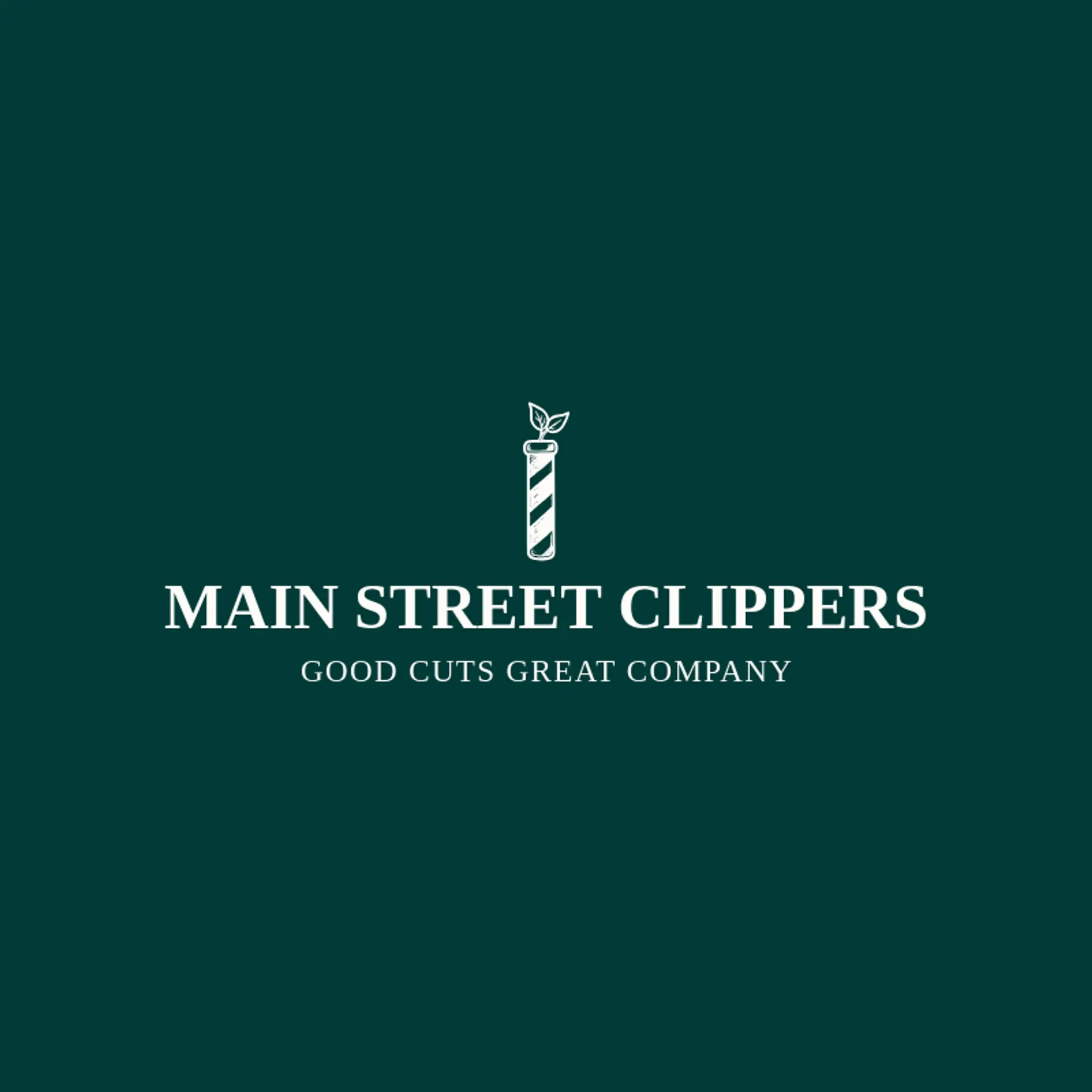 Main Street Clippers logo for barbershop