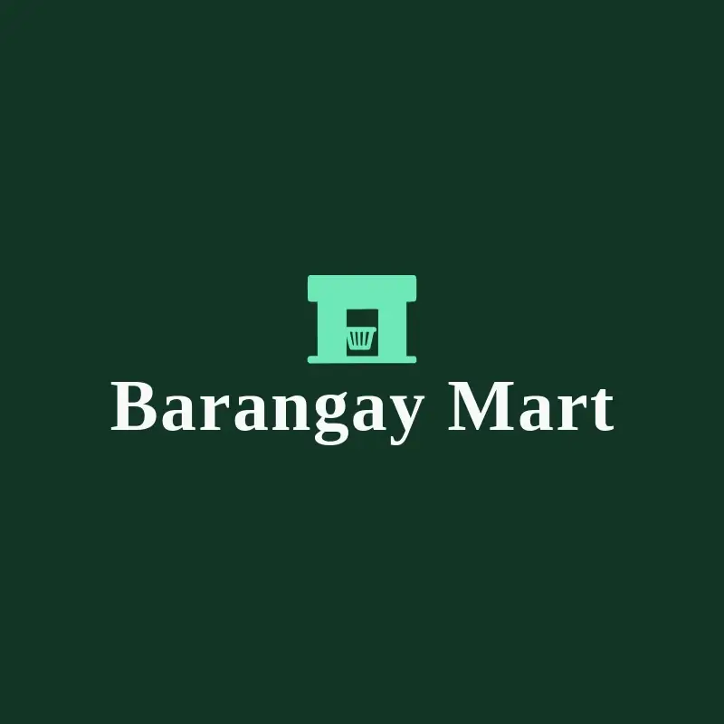 The convenience store name Barangay Mart as a branded logo with a single color icon