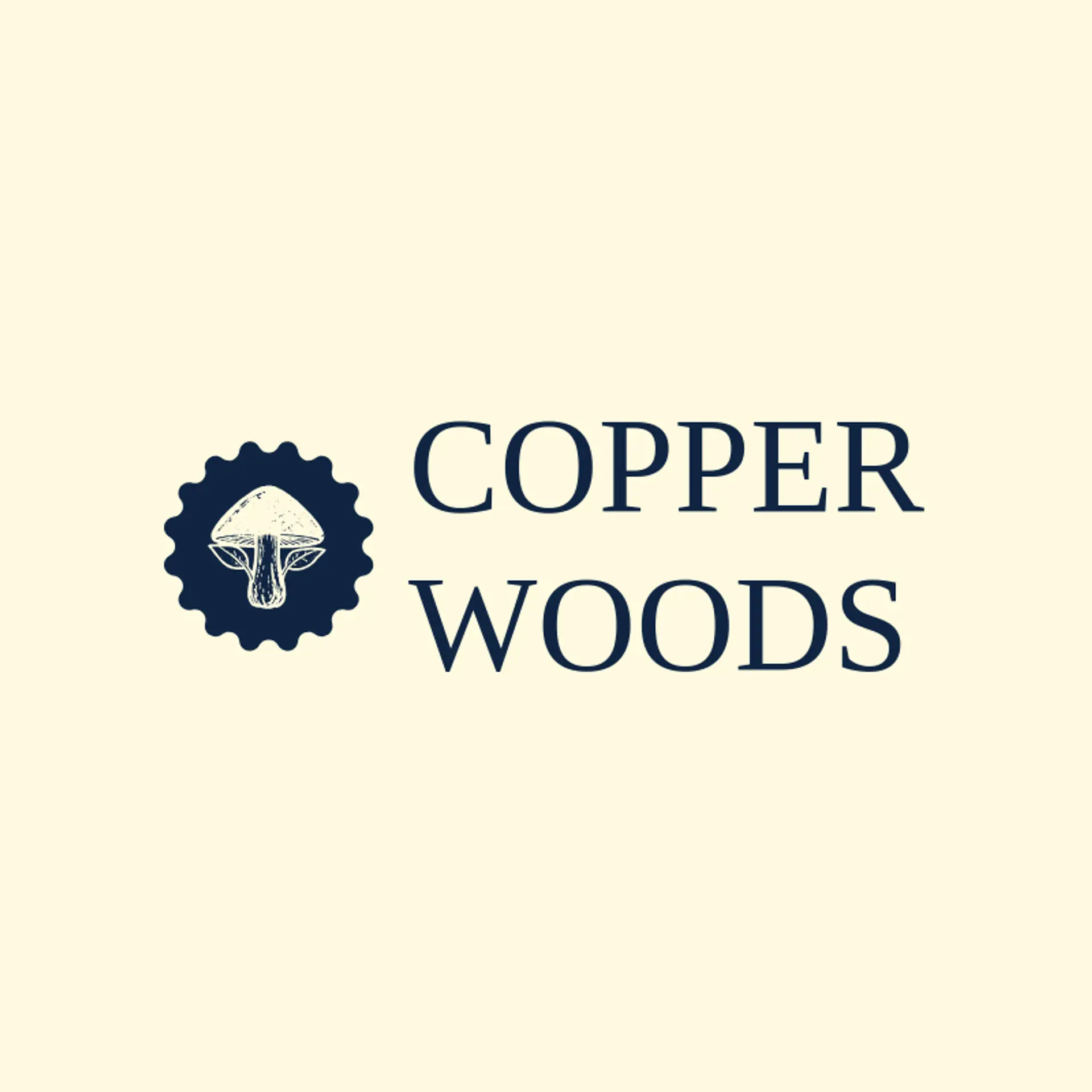 Copper Woods logo for mushroom