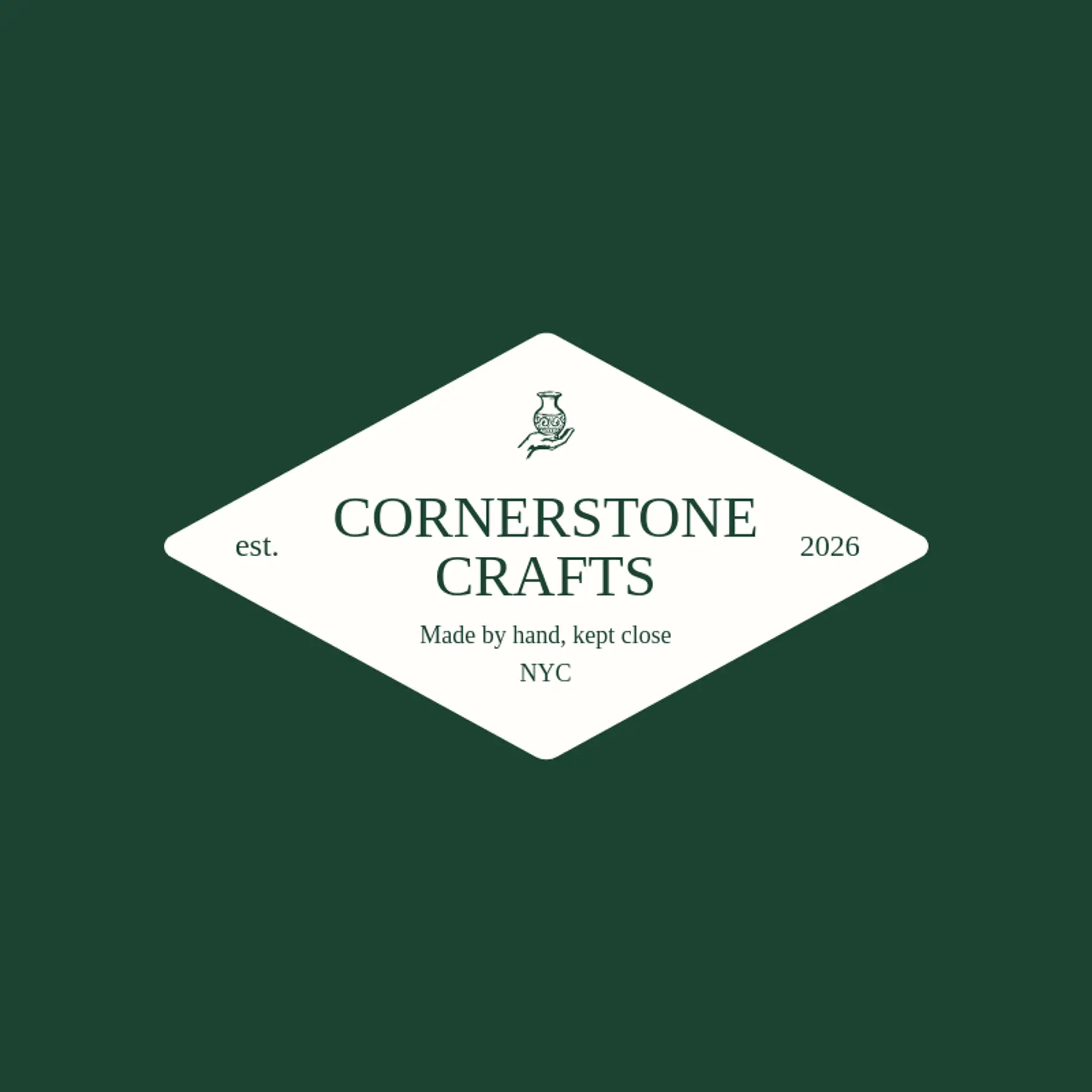 Cornerstone Crafts logo for small business