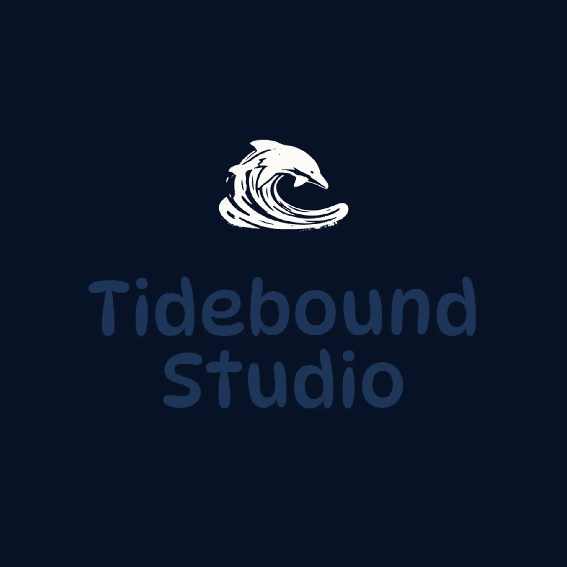 Tidebound Studio logo for dolphin