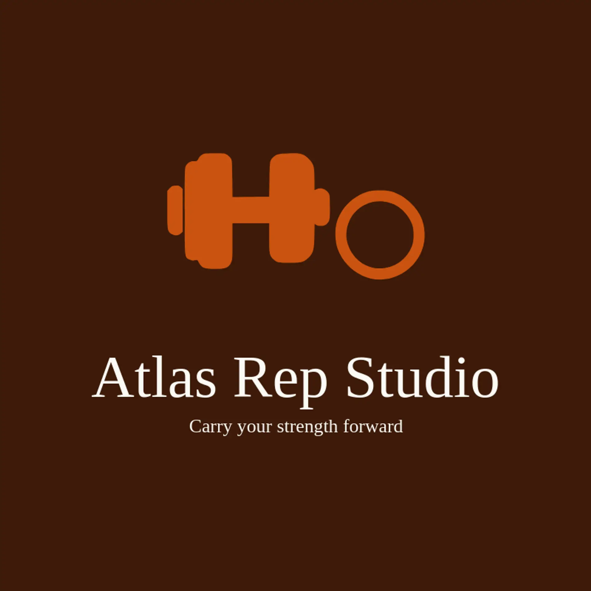 Atlas Rep Studio logo for dumbbell